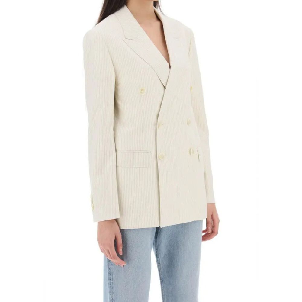 Veste double boutonnage femme rayée