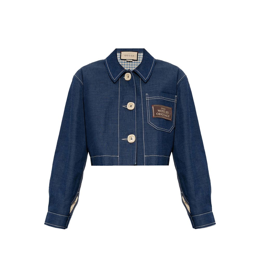 Veste en denim Made in Italy bleue