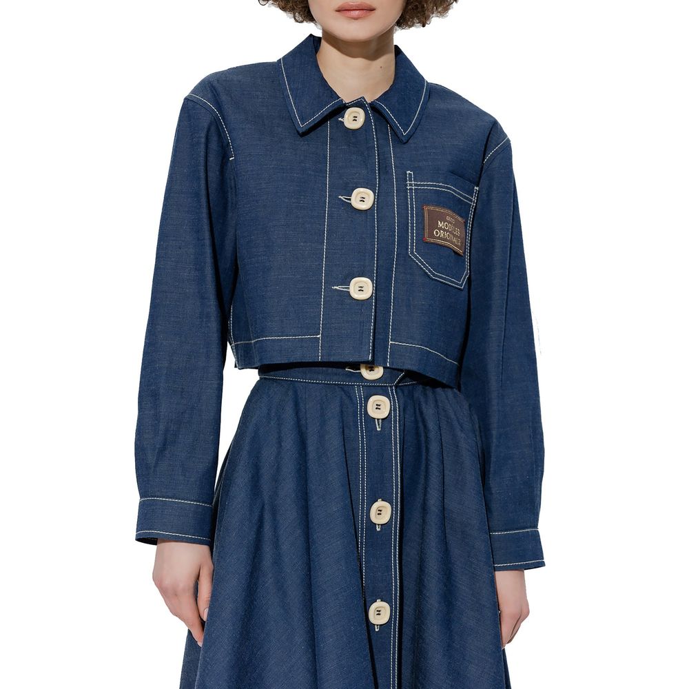 Veste en denim Made in Italy bleue