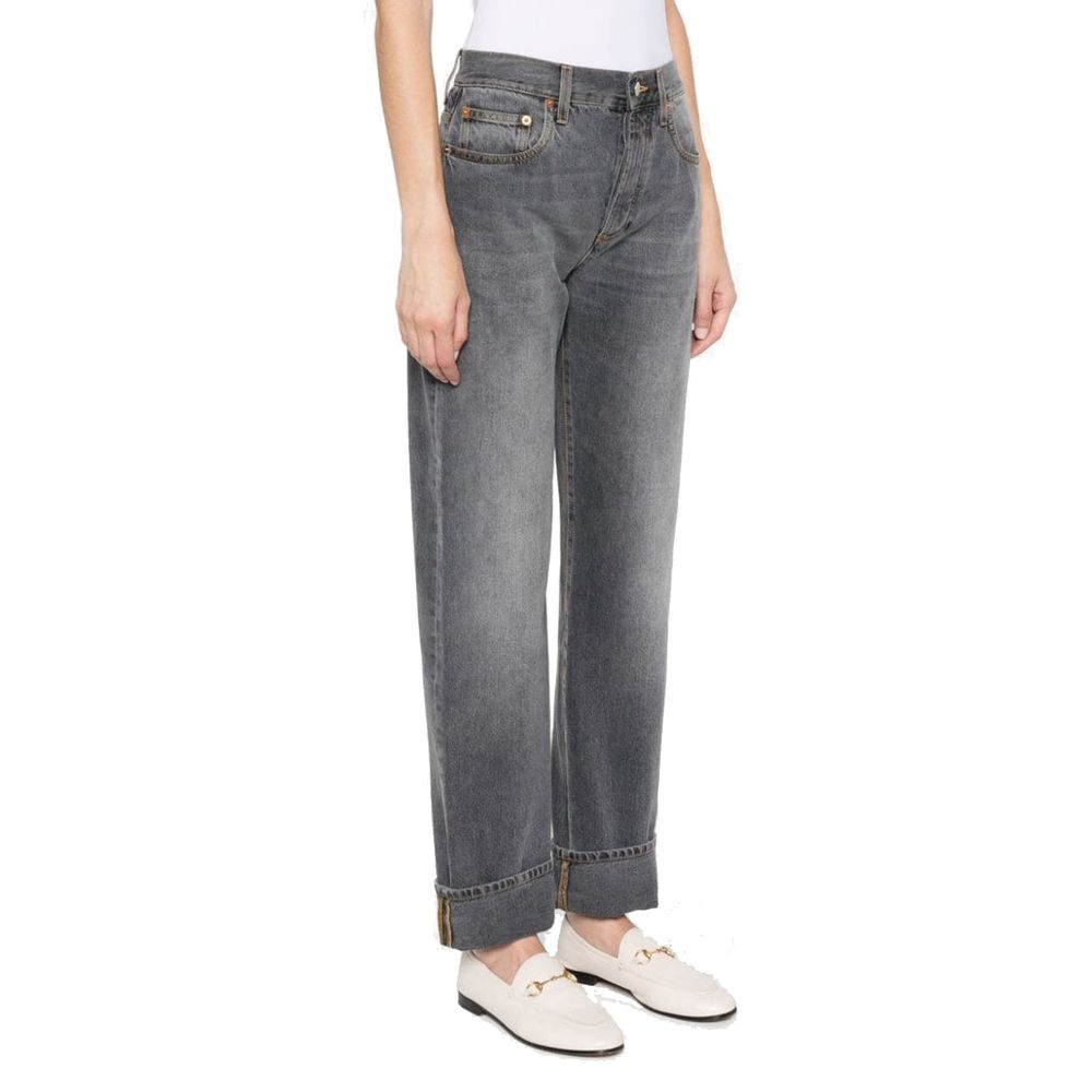 Jeans femme oversize Made in Italy bleus
