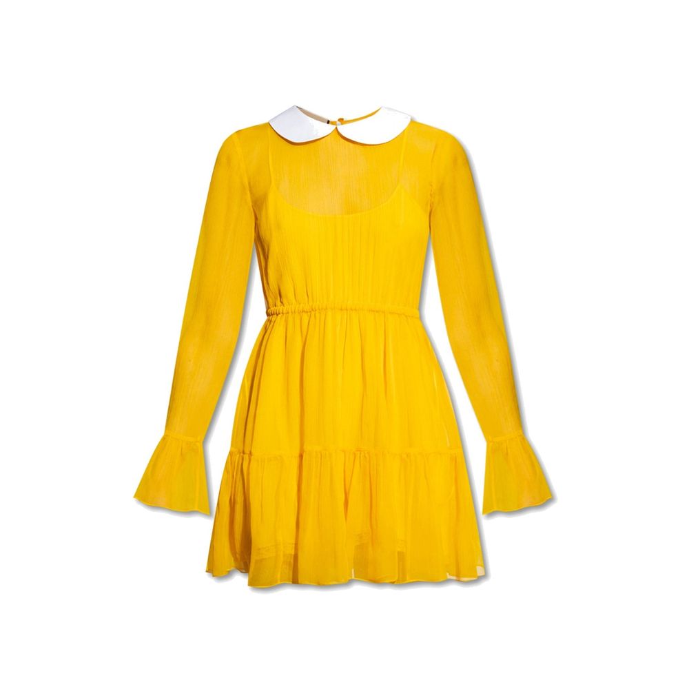 Robe silk chiffon italienne bleue