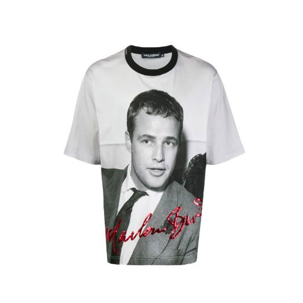 T-shirt Marlon Brando logo noir
