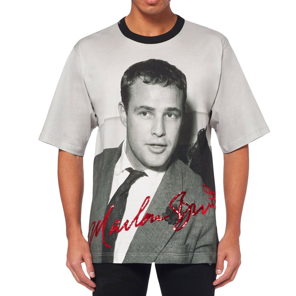 T-shirt Marlon Brando logo noir