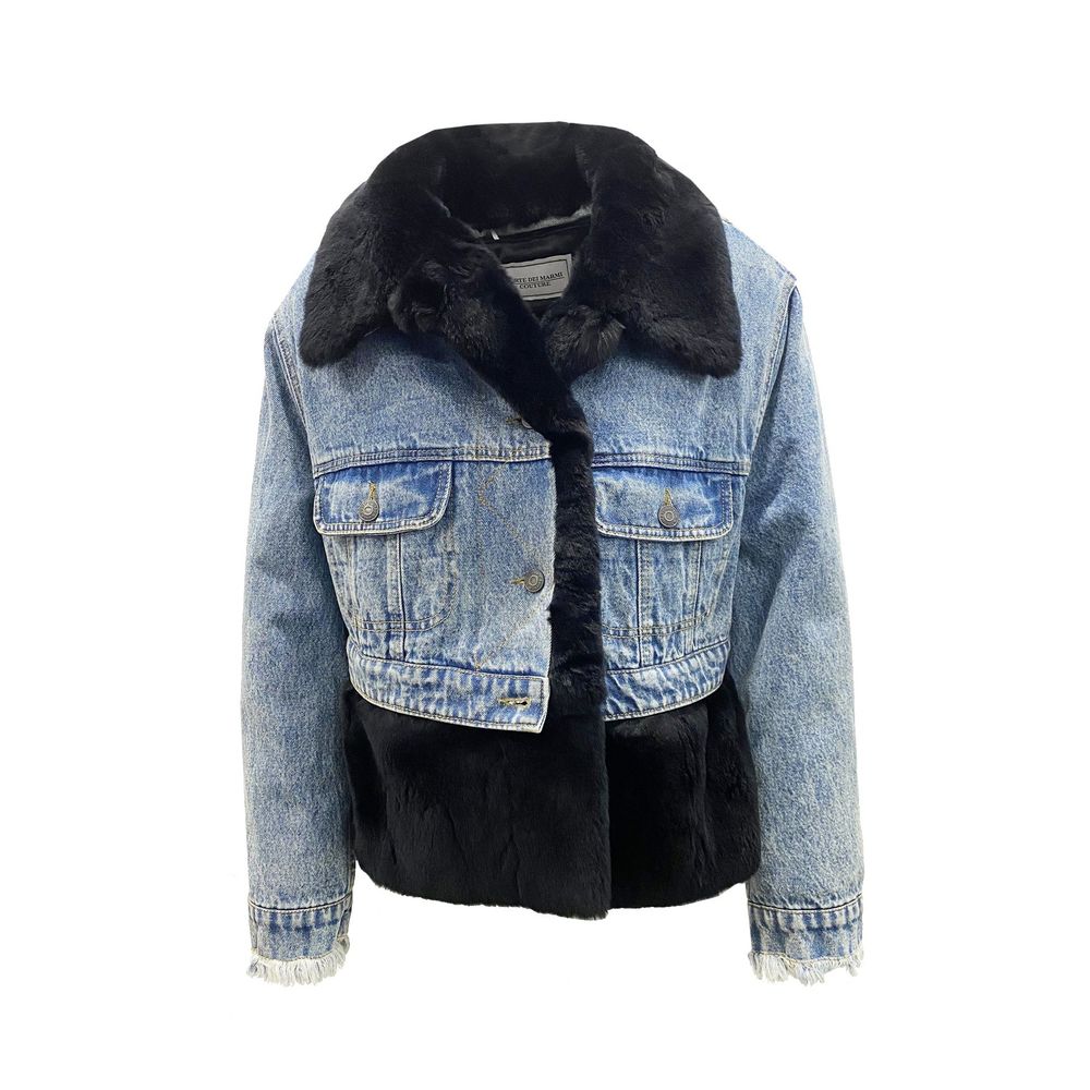 Veste en denim Fur Lining bleue