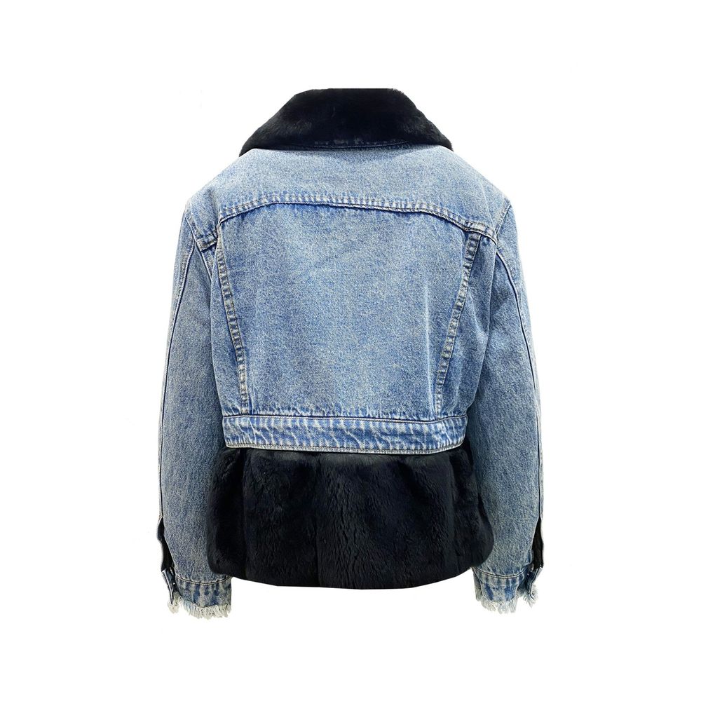 Veste en denim Fur Lining bleue