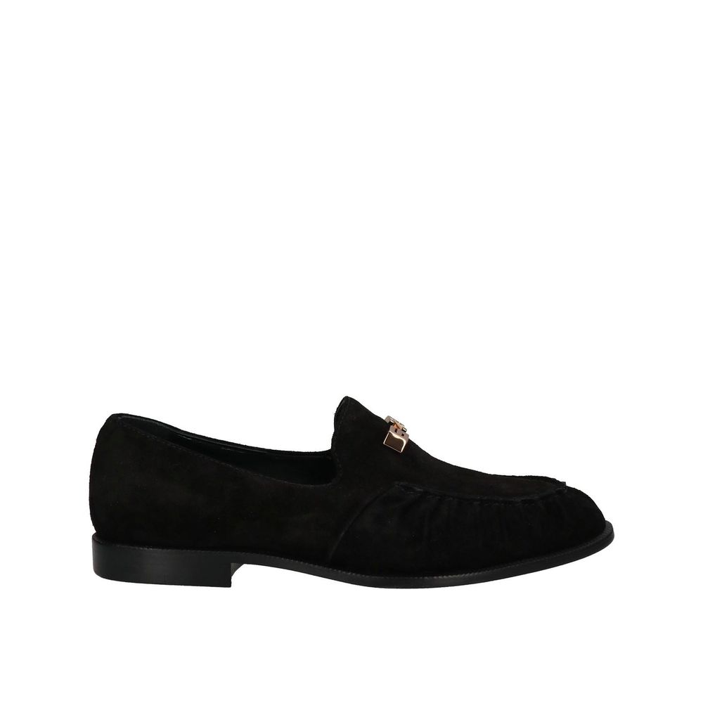 Mocassins en cuir argentés