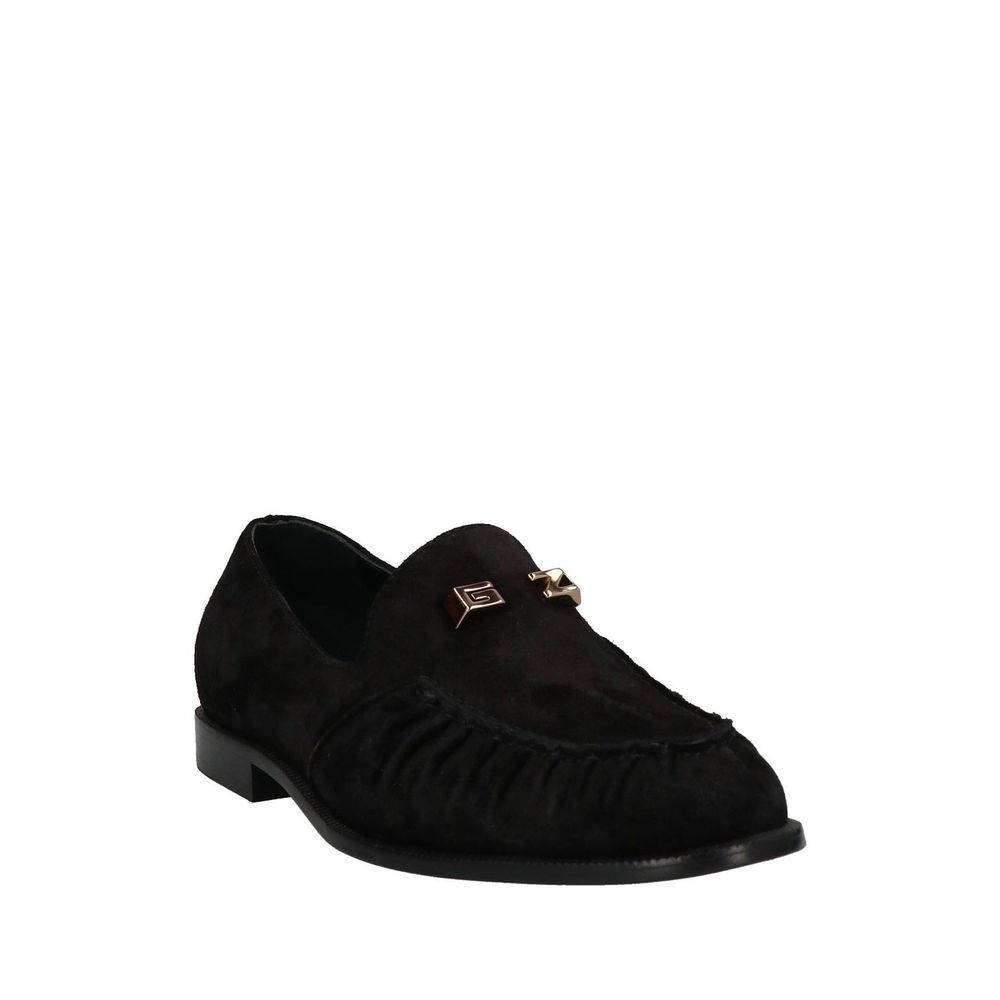 Mocassins en cuir argentés