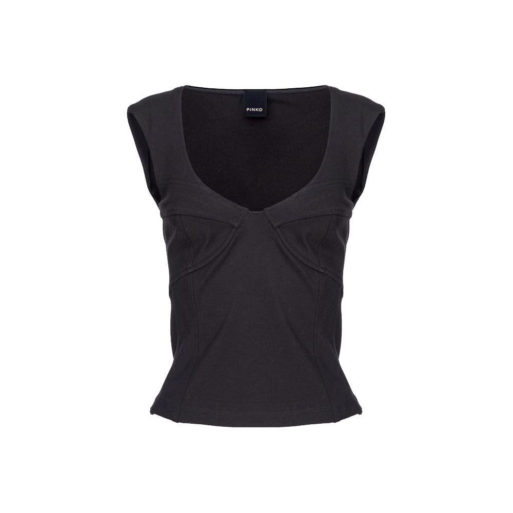 Top Pinko sans manches noir