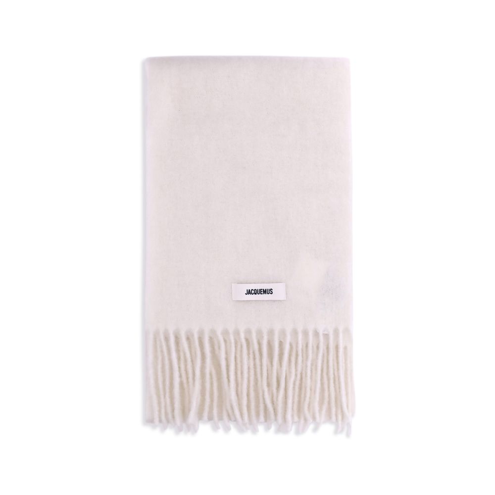 Écharpe Jacquemus Frangée blanche