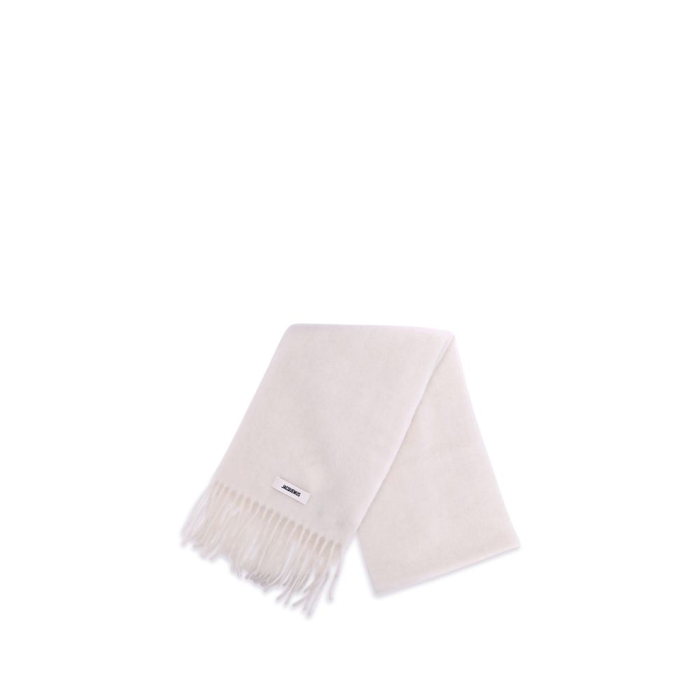 Écharpe Jacquemus Frangée blanche
