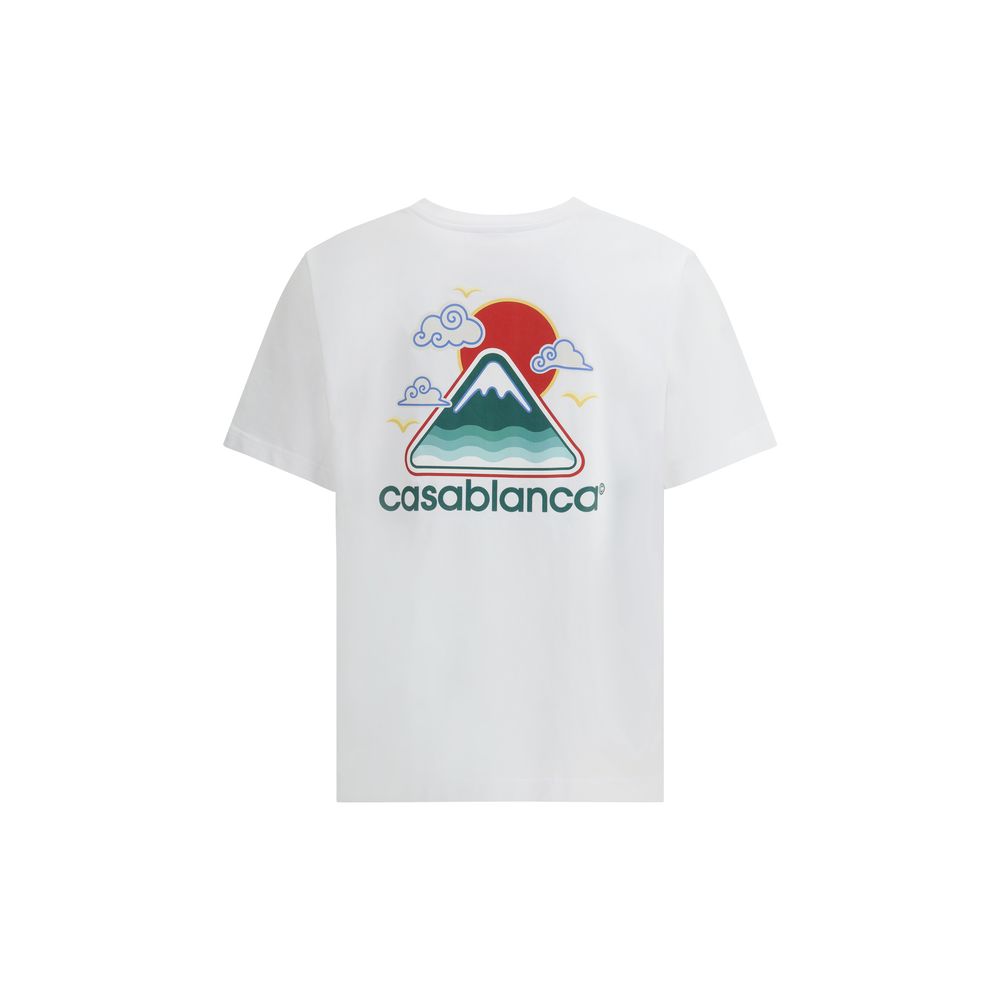 T-shirt Casablanca Montagne Ondulée blanc
