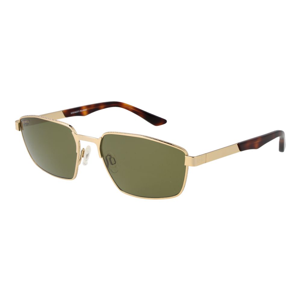Lunettes de soleil or vertes