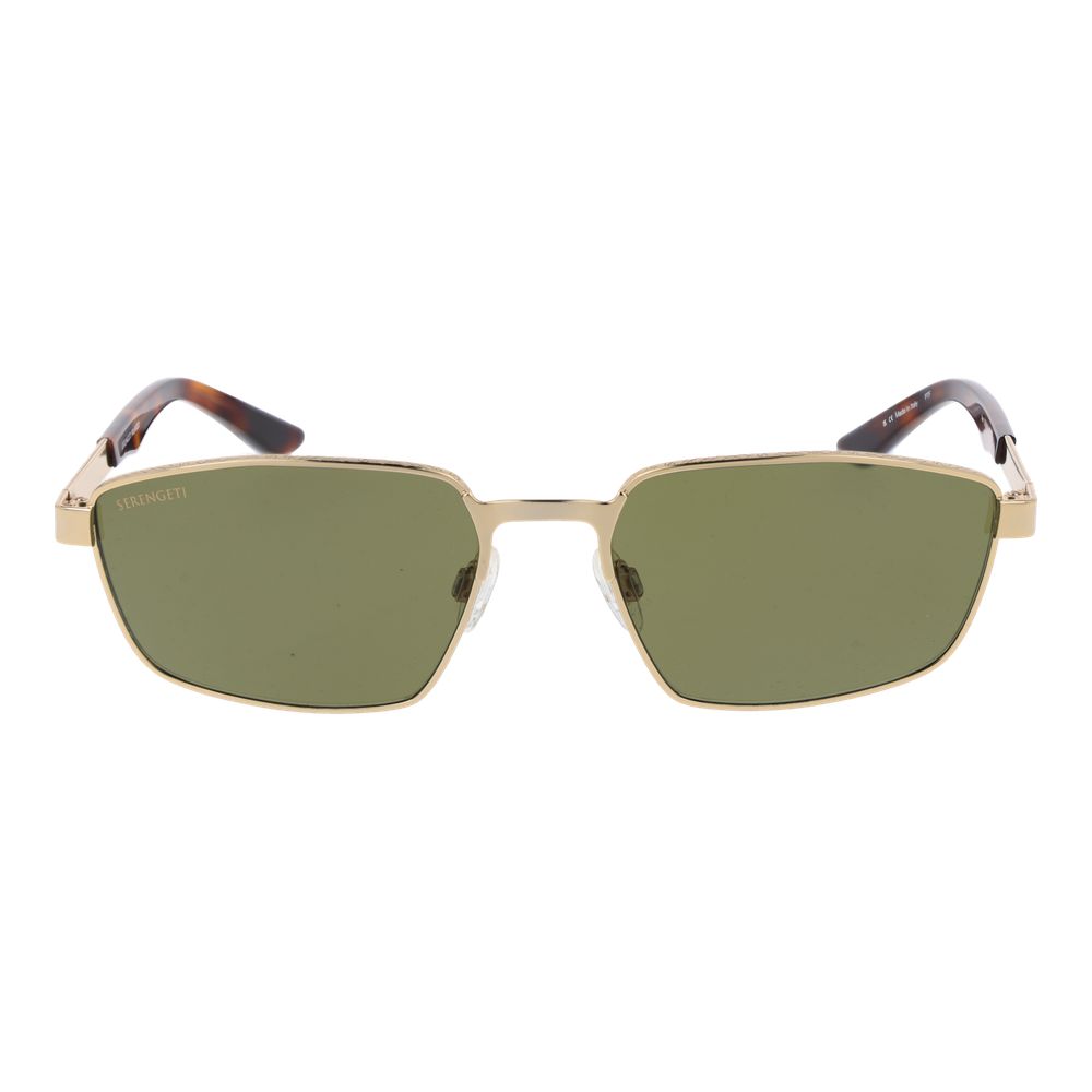 Lunettes de soleil or vertes