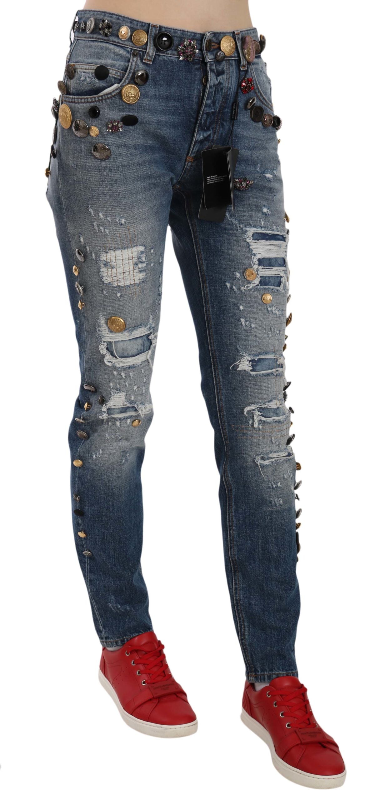 Pantalons Dolce & Gabbana déchirés denim