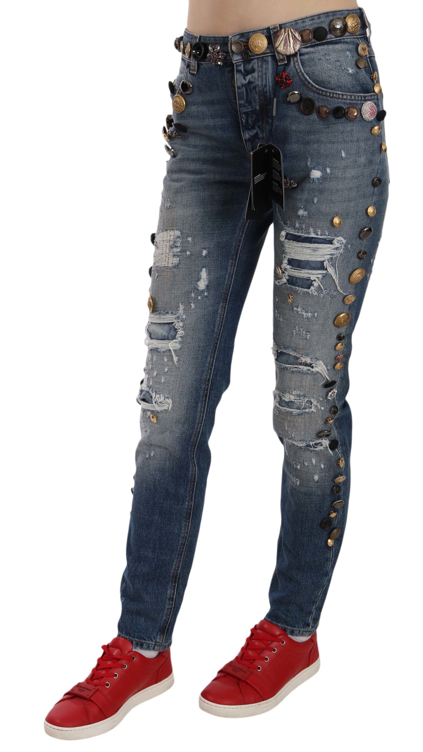 Pantalons Dolce & Gabbana déchirés denim