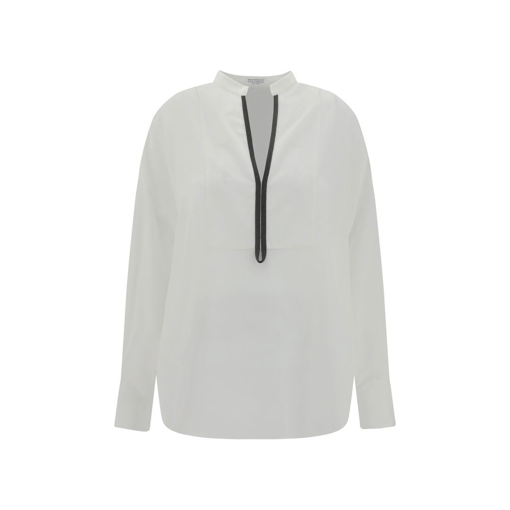 Blouse Brunello Cucinelli en soie rose