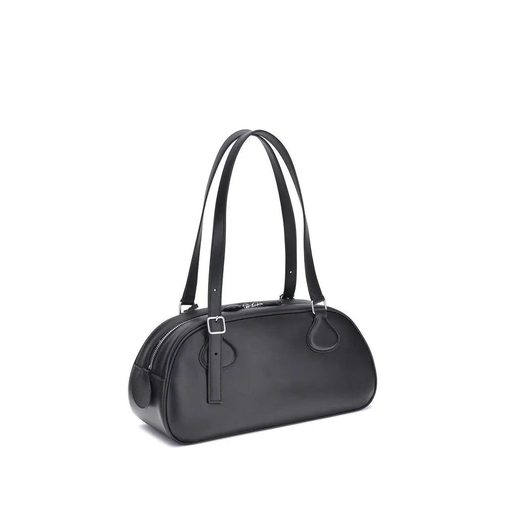 Sac à main Friday medium cuir noir Courrèges