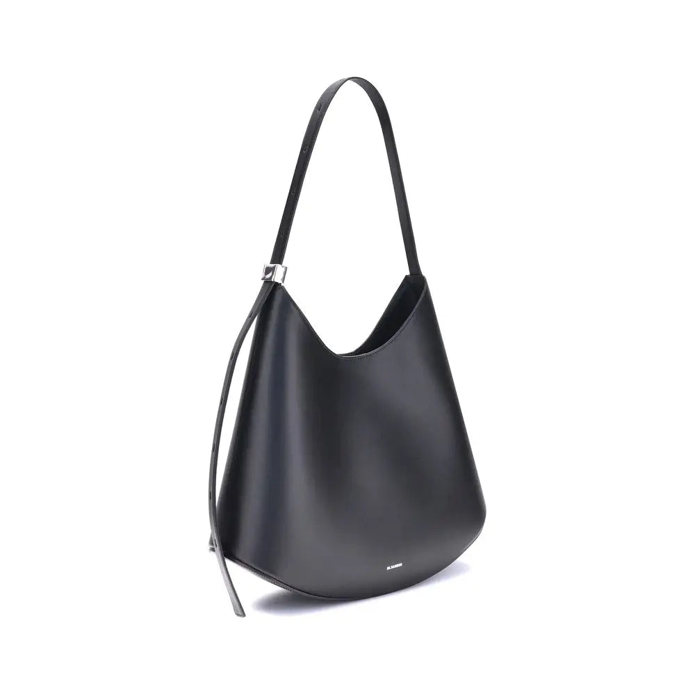 Sac épaule Eldorado Medium noir Jil Sander
