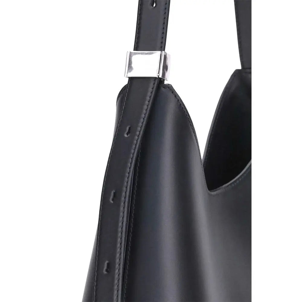 Sac épaule Eldorado Medium noir Jil Sander