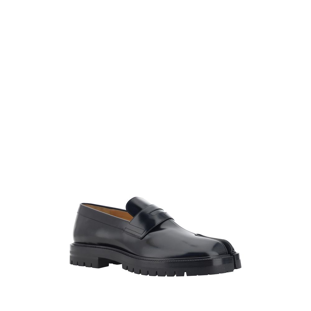 Loafers Margiela Tabi cuir noir