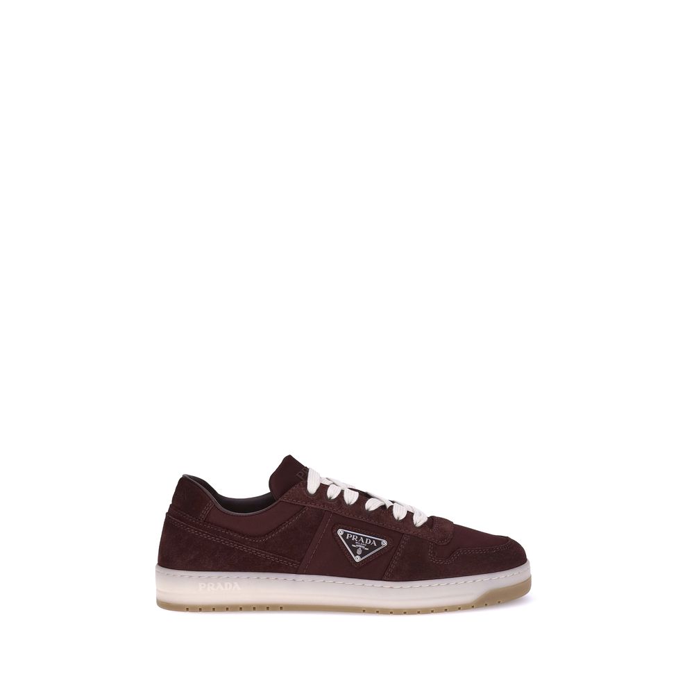 Baskets Prada en cuir gris