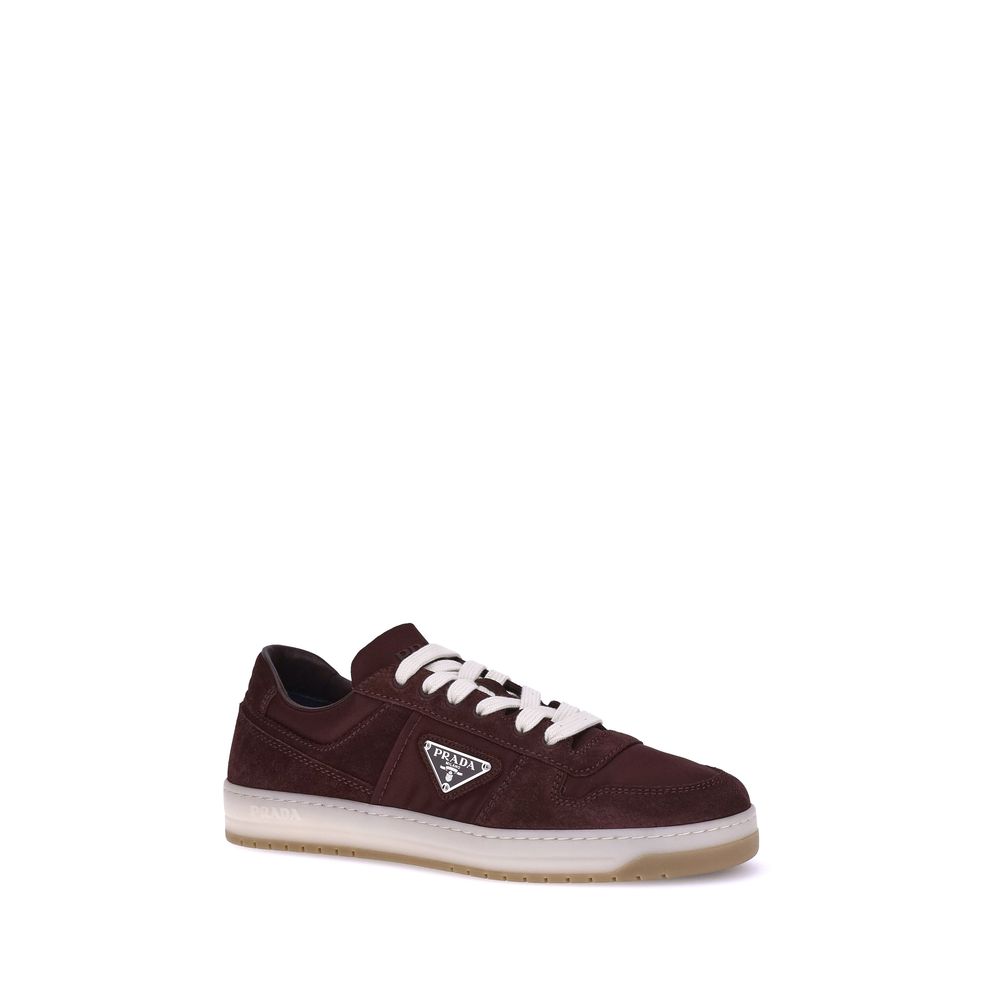 Baskets Prada en cuir gris