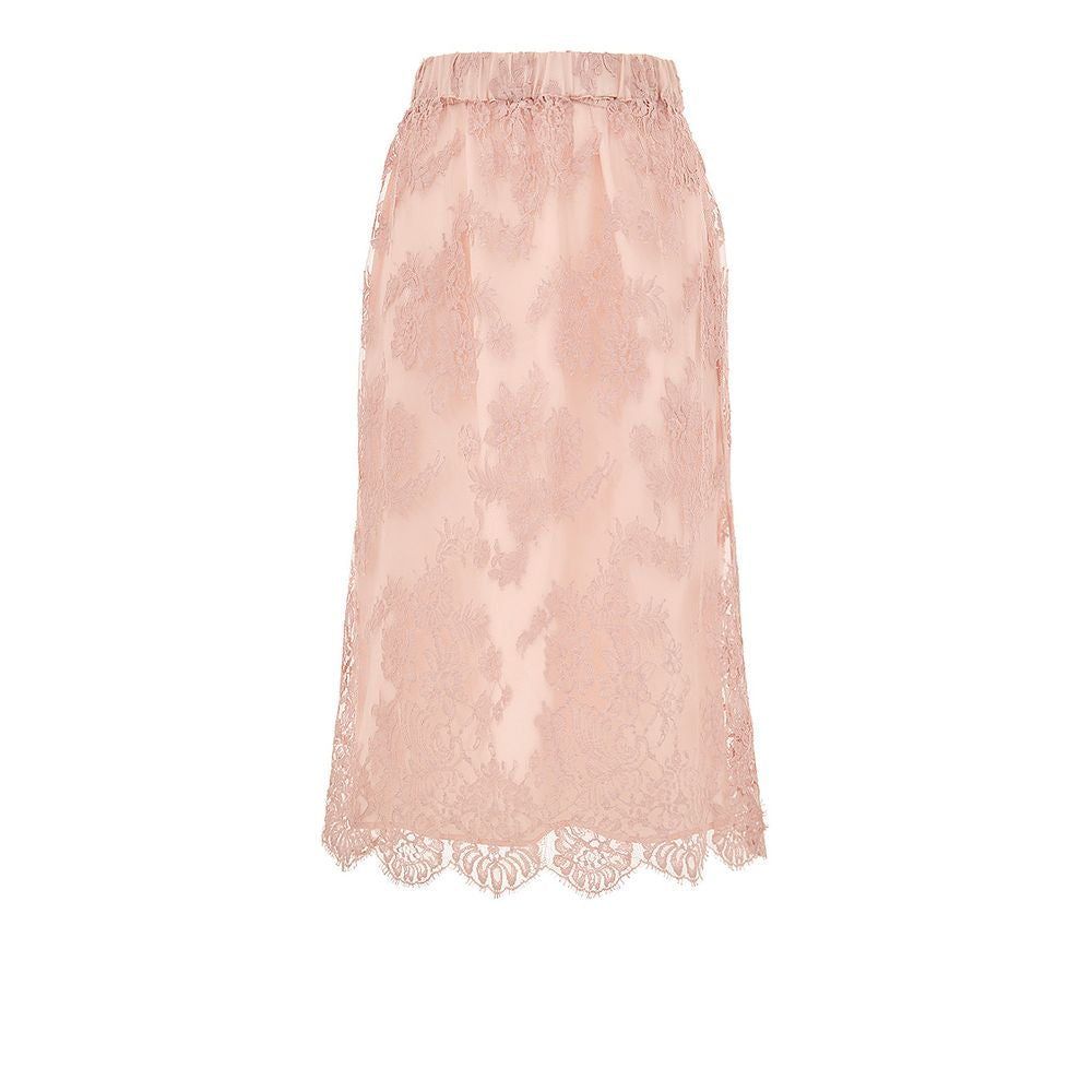 Jupe Gucci à motifs floraux roses