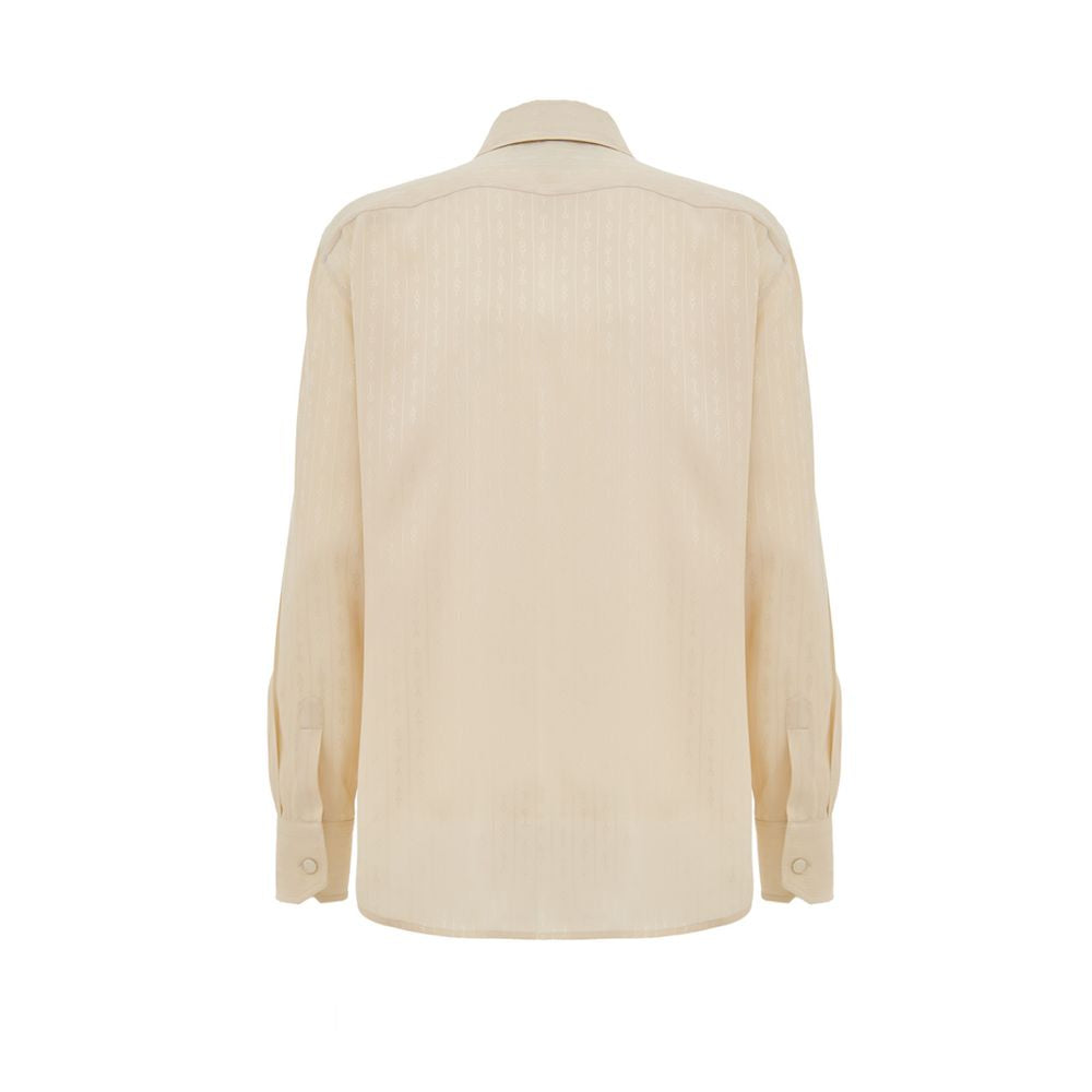 Chemise Gucci en soie beige