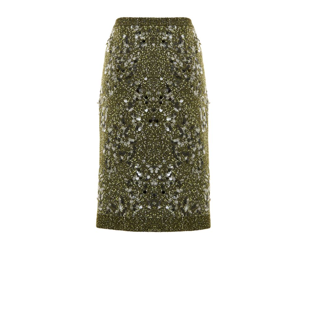 Jupe Gucci militaire verte