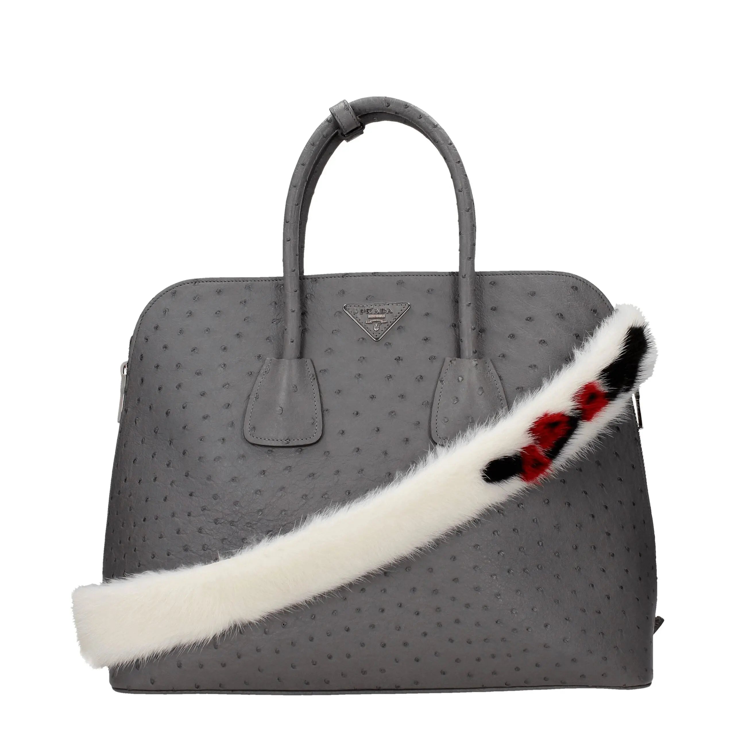 Sac à épaule Prada en cuir blanc Prada
