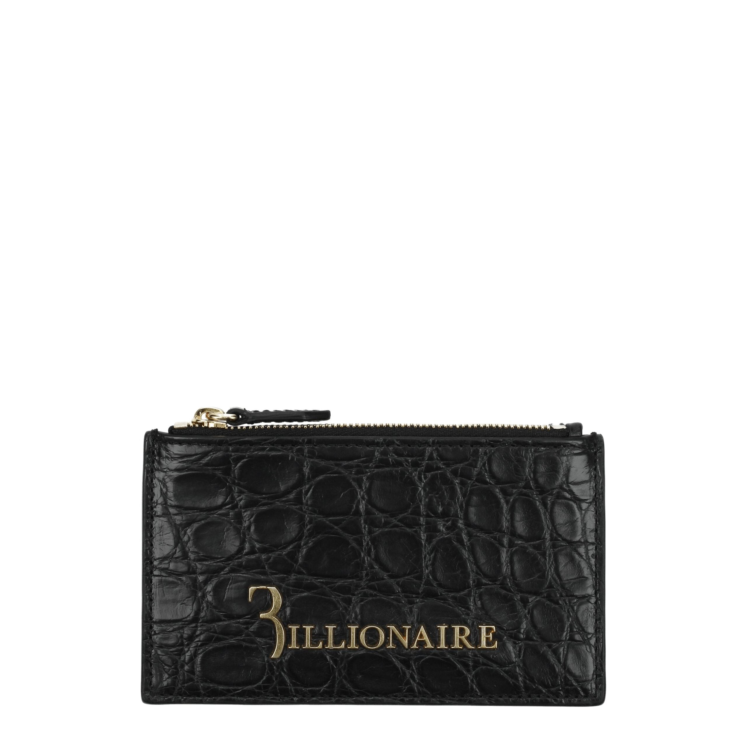 Porte-cartes Billionaire crocodile noirs