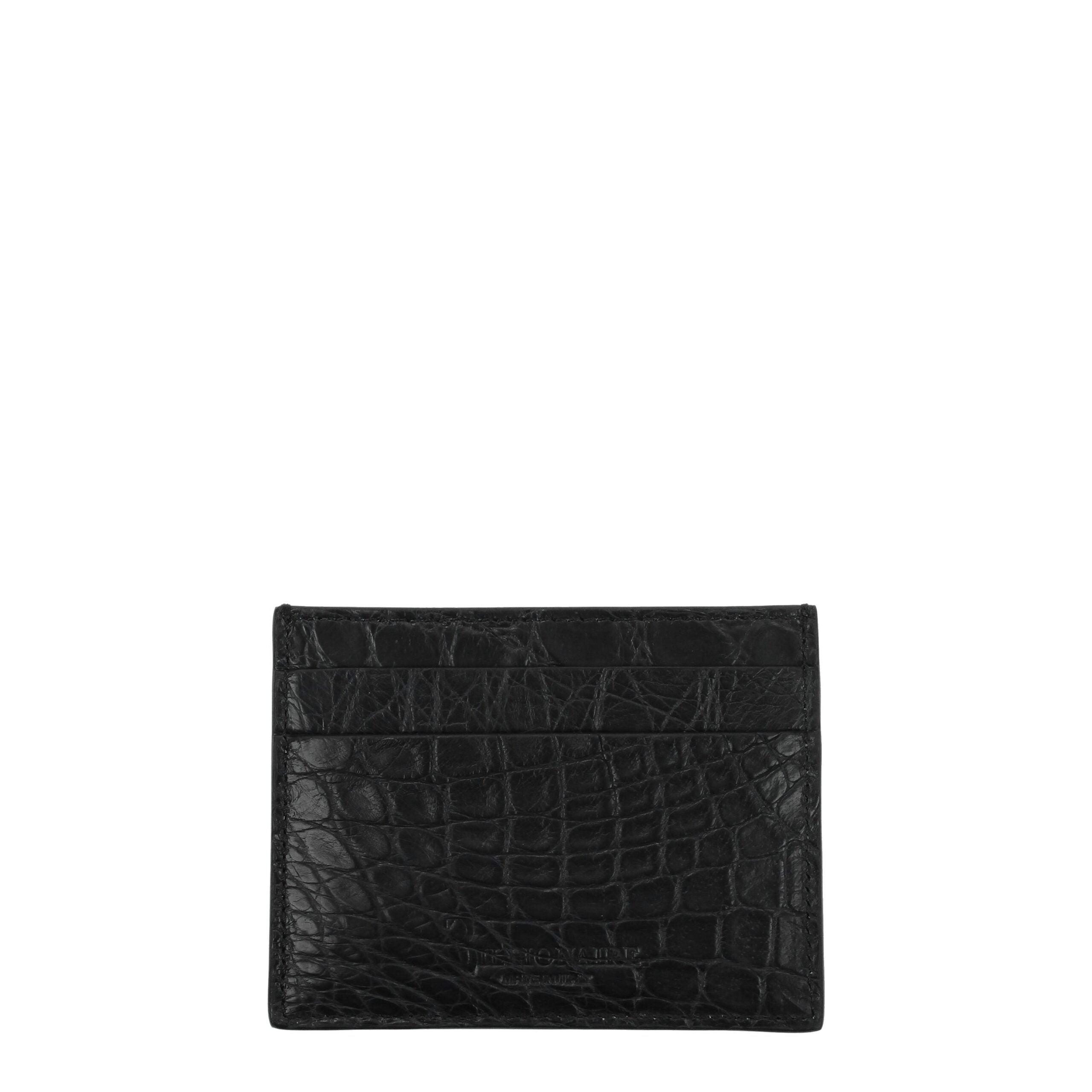 Porte-cartes Billionaire crocodile noir