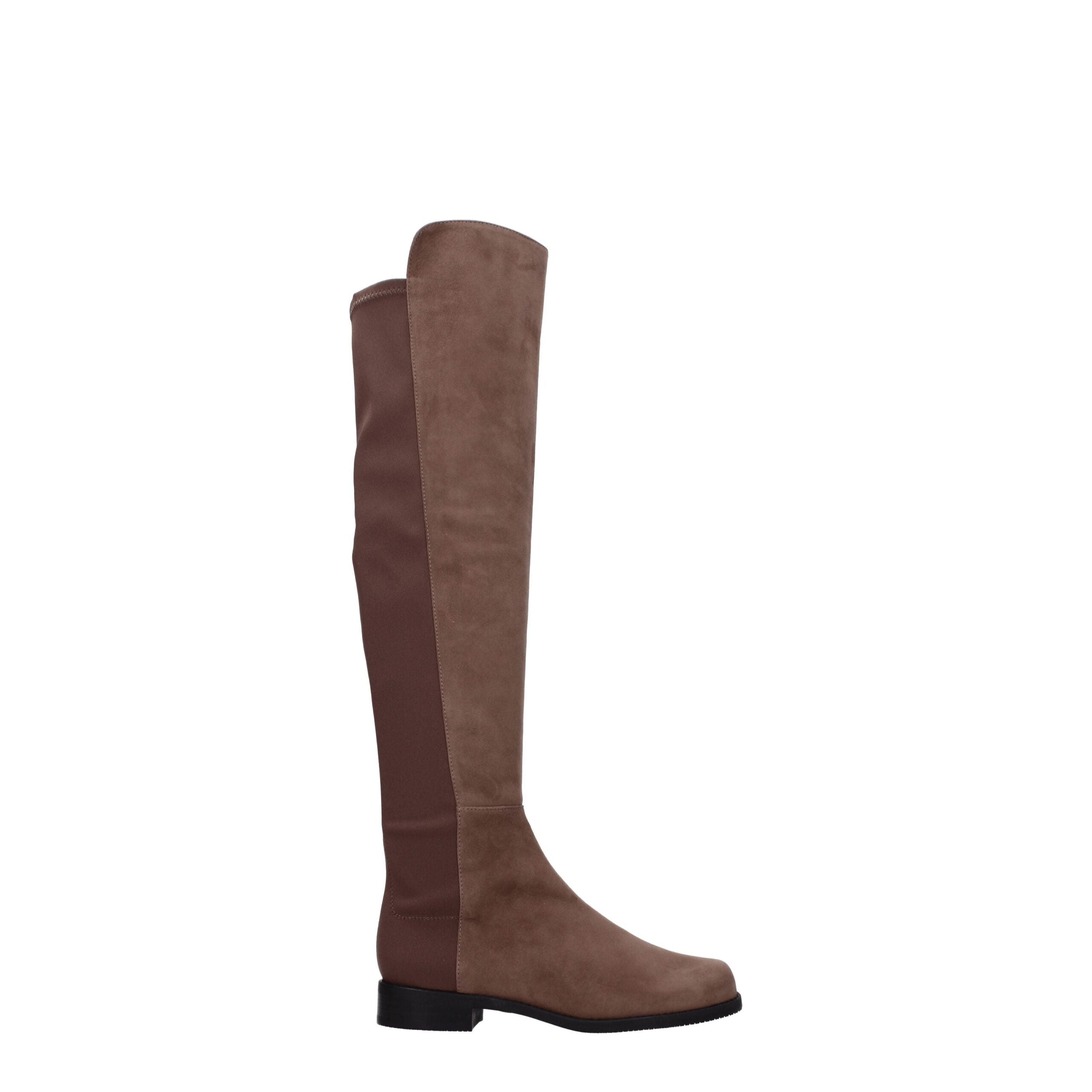 Bottines Stuart Weitzman en cuir marron