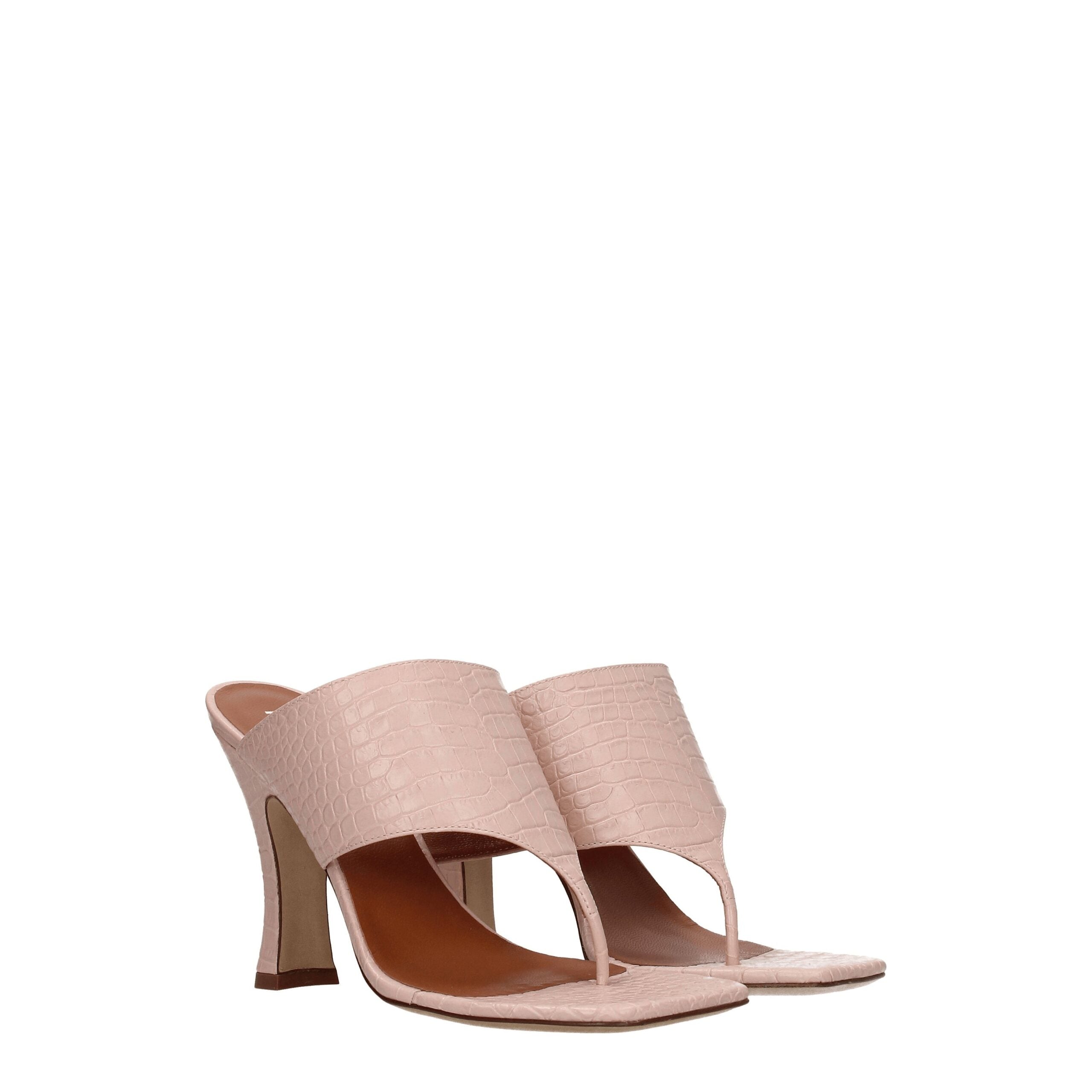 Sandales Paris Texas en cuir rose