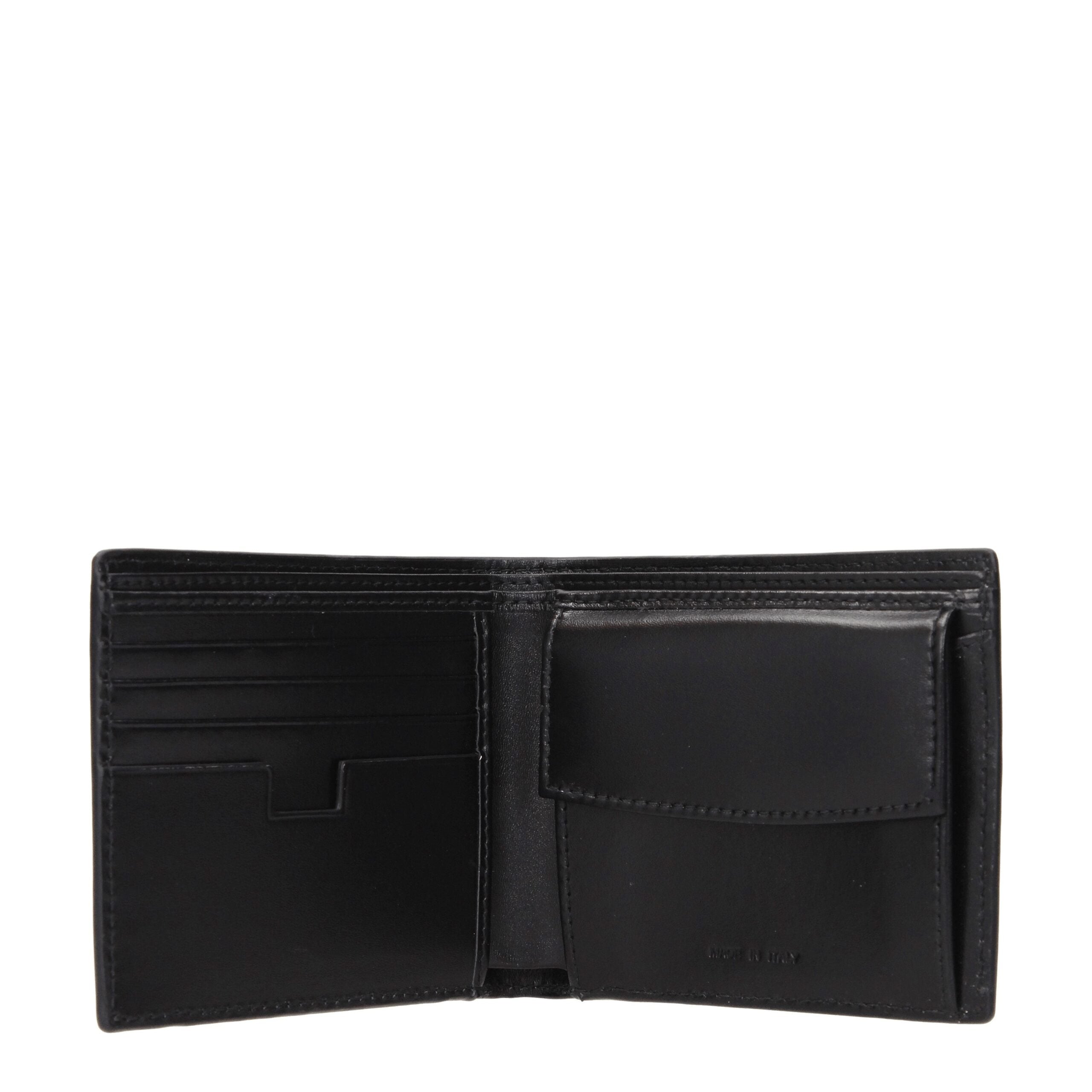 Portefeuille Testoni en cuir noir