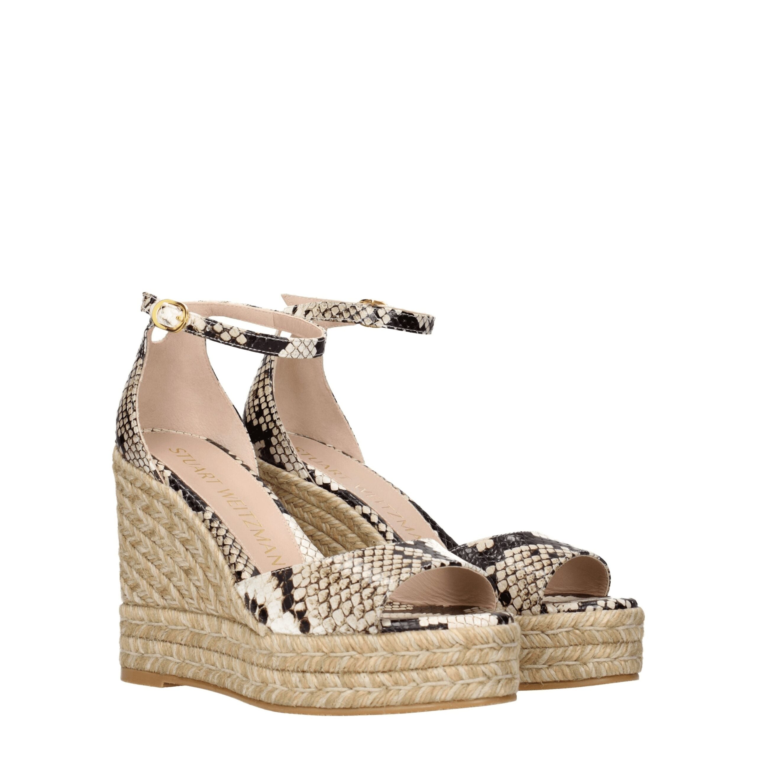 Sandales Stuart Weitzman Python beiges