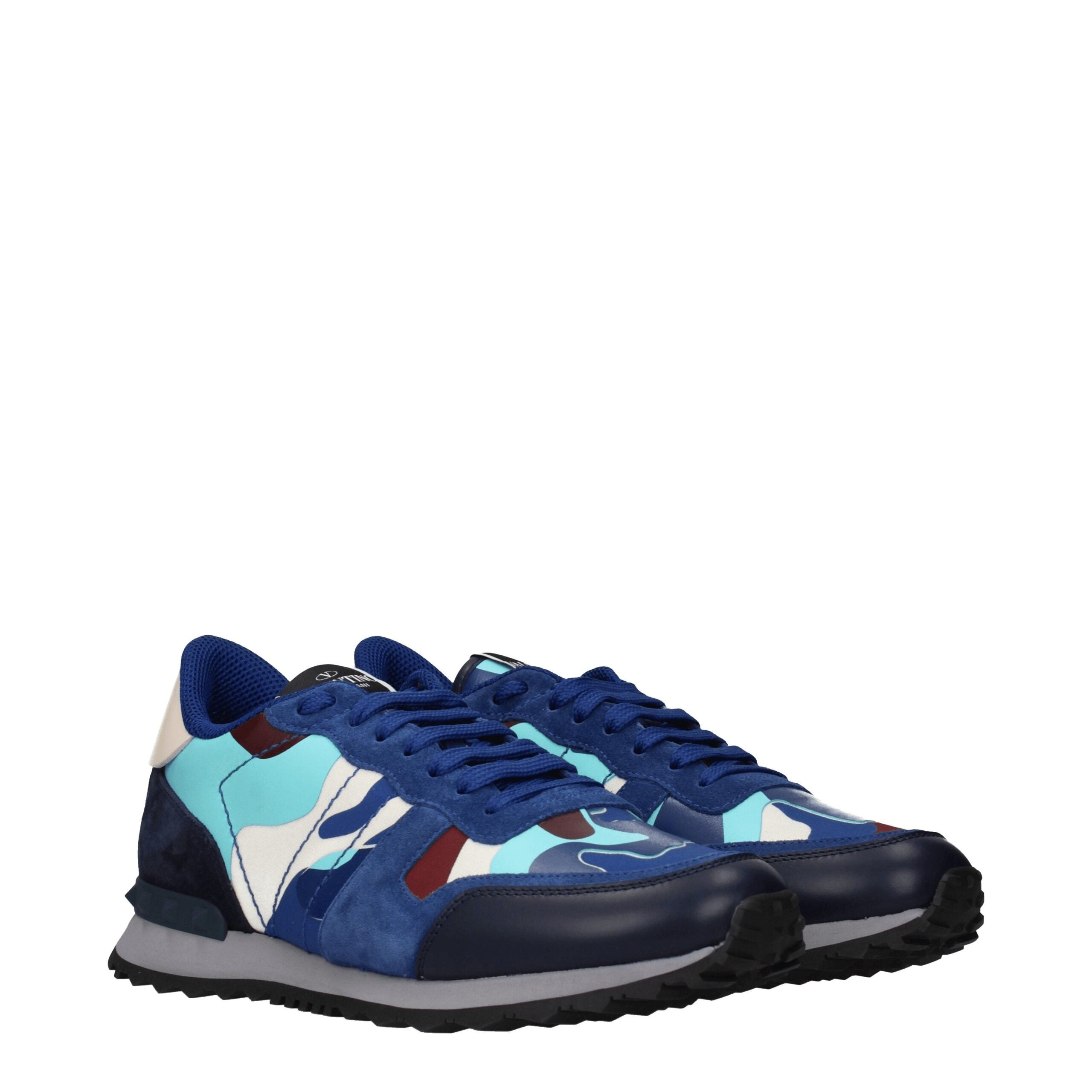 Baskets Valentino Garavani S0723TCCP55 bleu camouflage