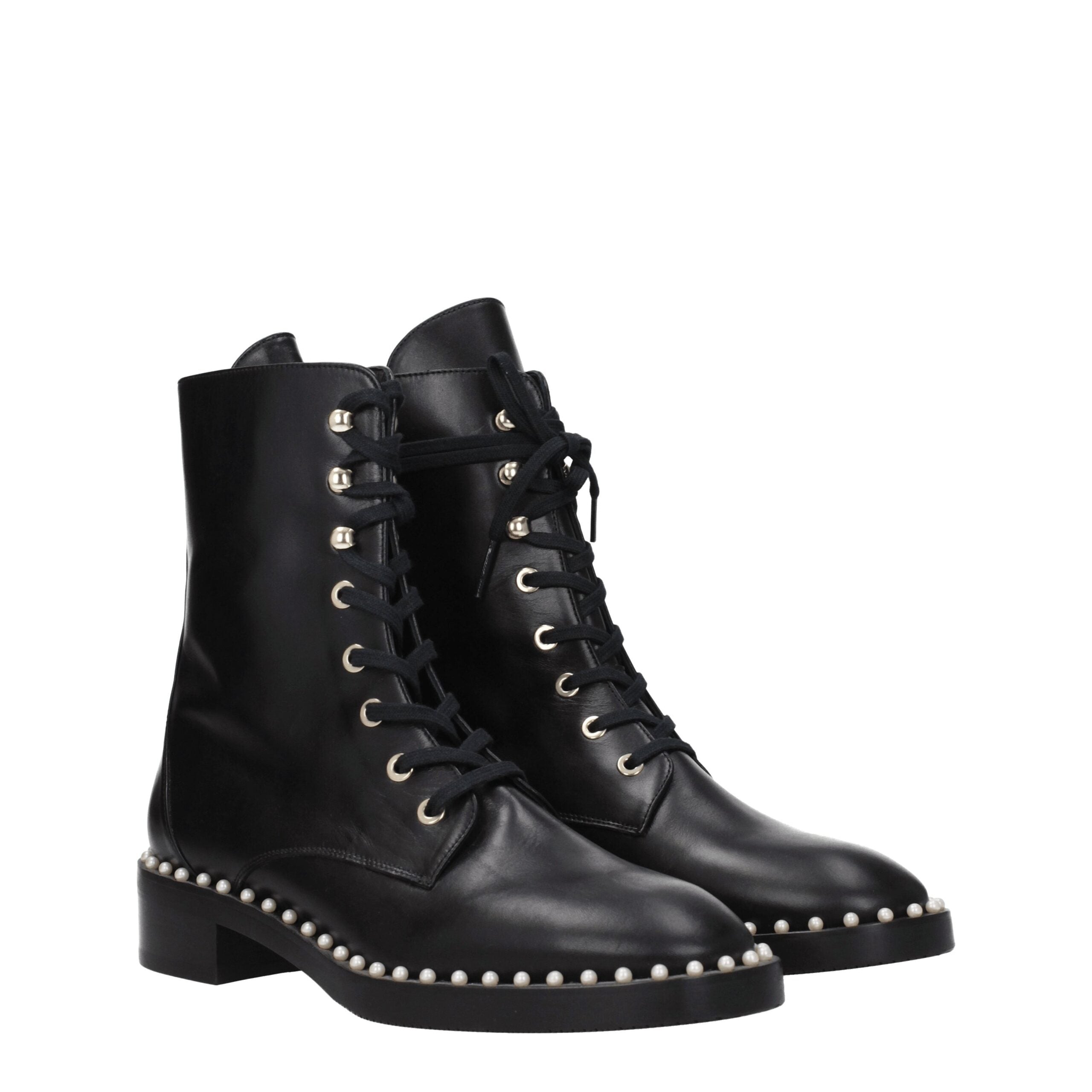 Bottines Stuart Weitzman beaded noires