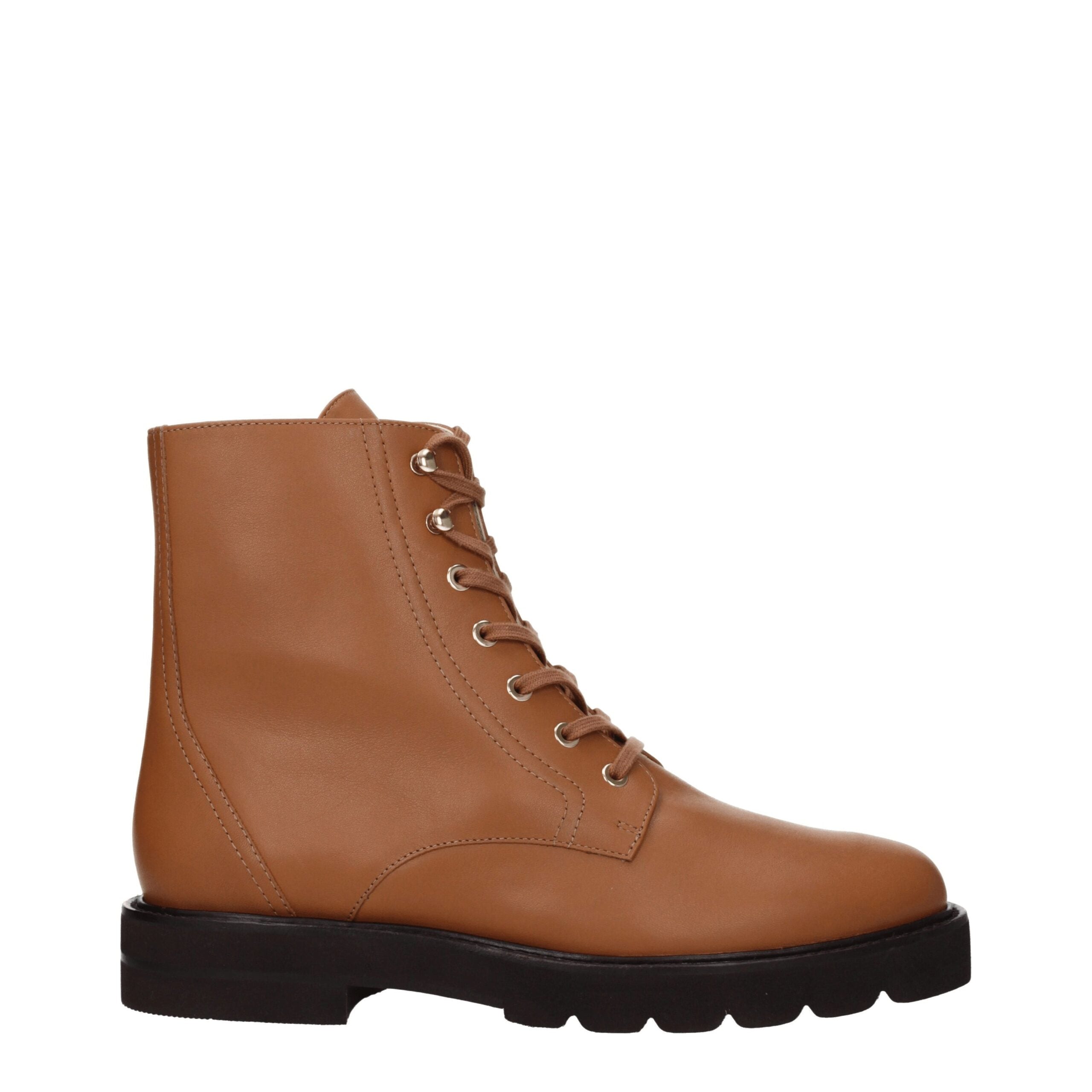 Bottines Stuart Weitzman en cuir marron