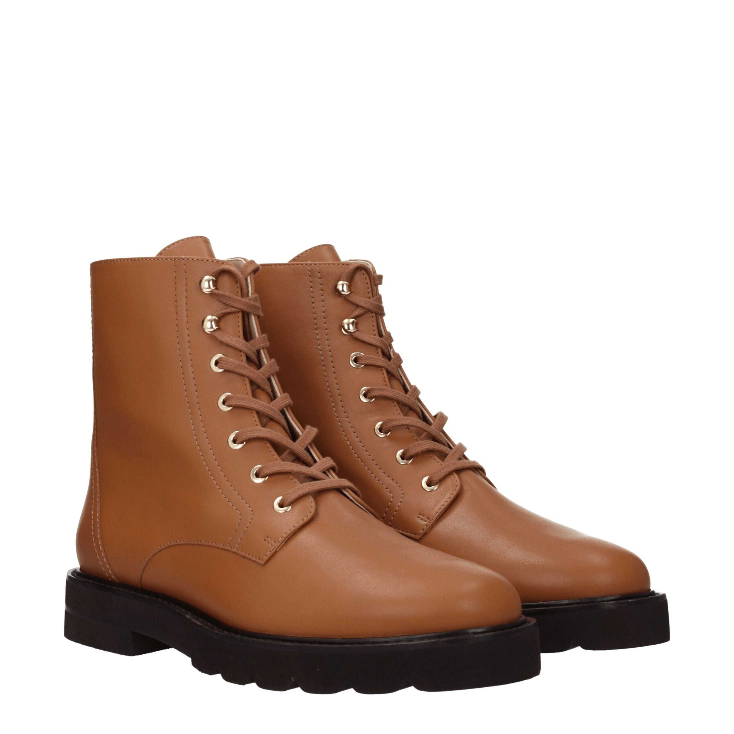 Bottines Stuart Weitzman en cuir marron