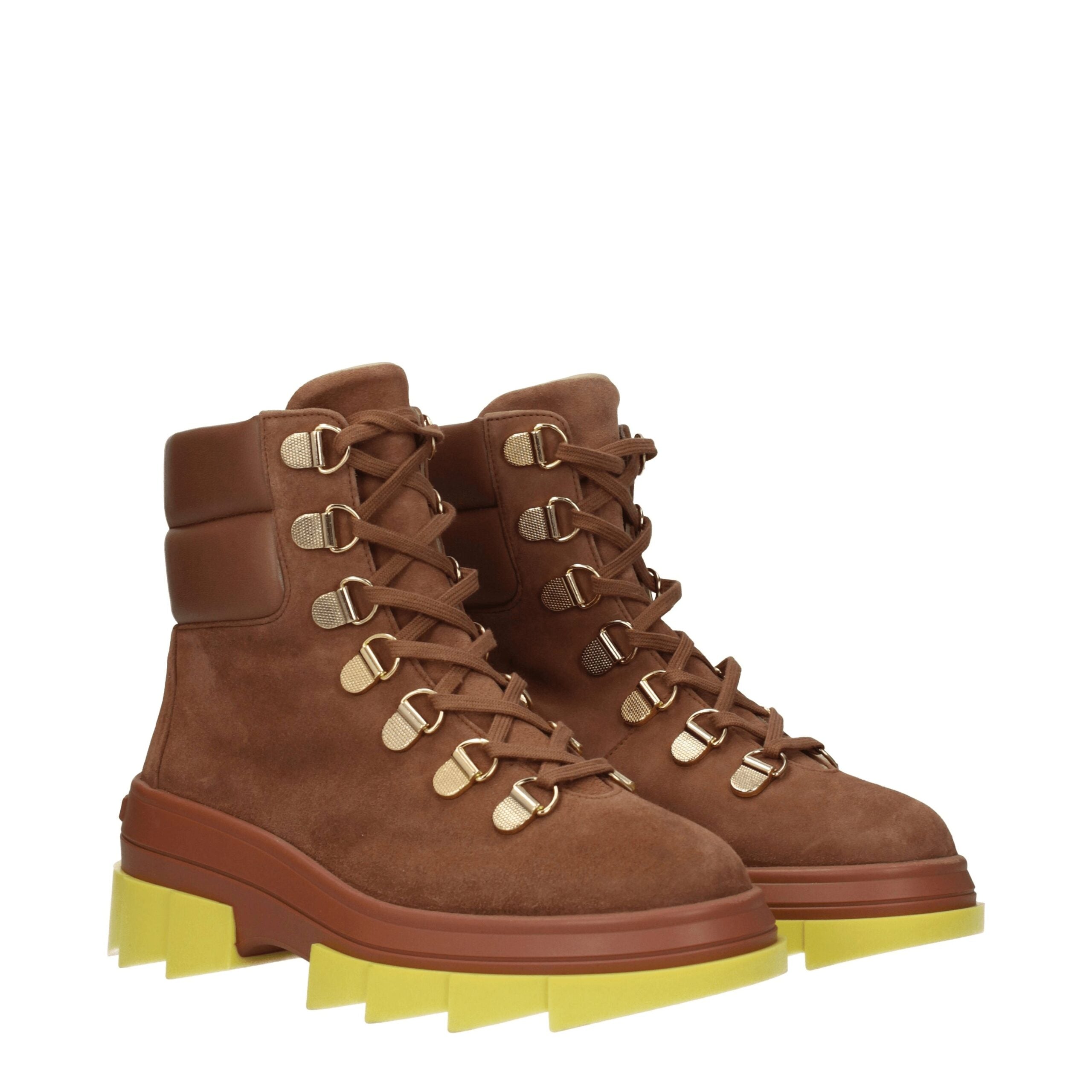 Bottines Stuart Weitzman en cuir cappuccino