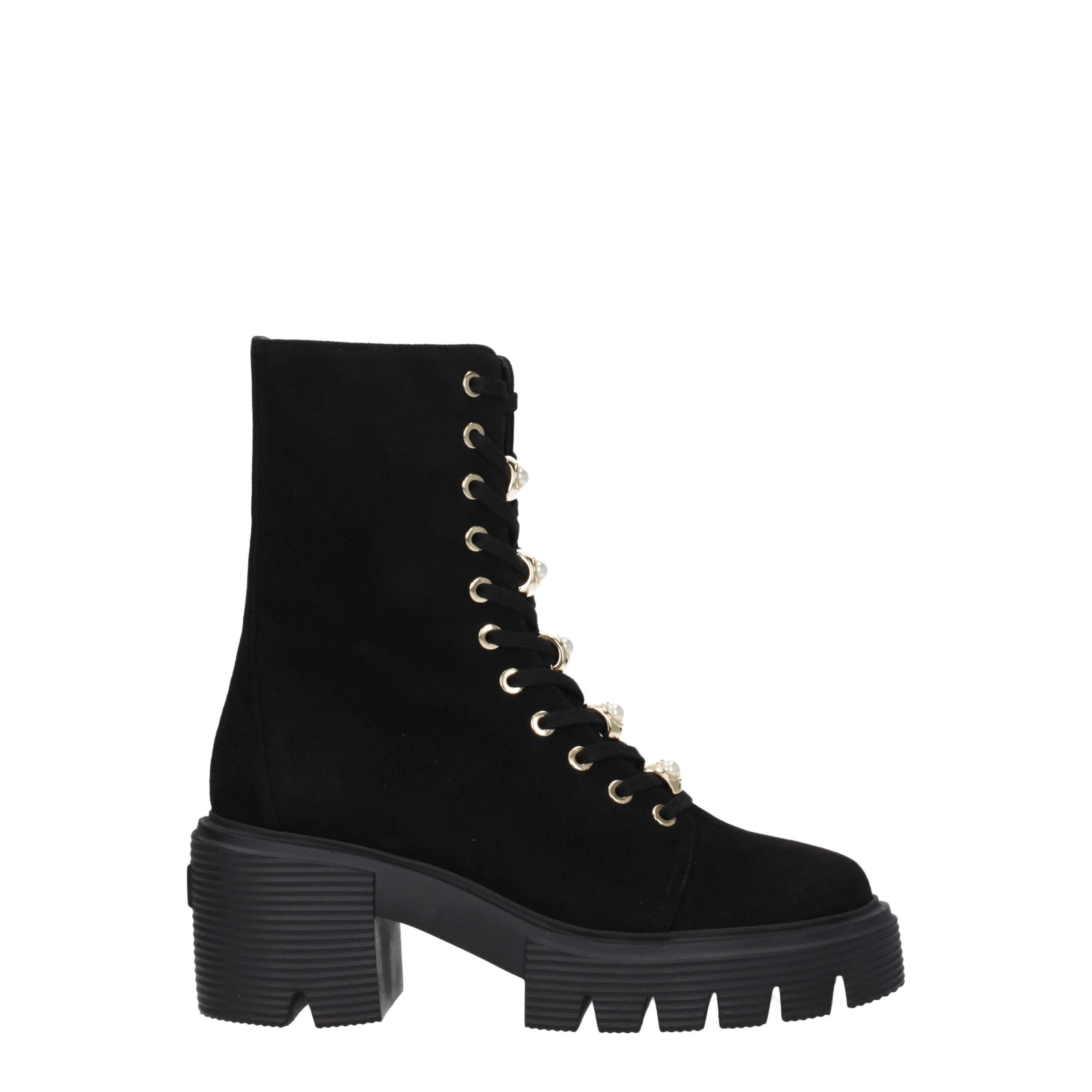Bottines Stuart Weitzman SOHOPEARLS noires