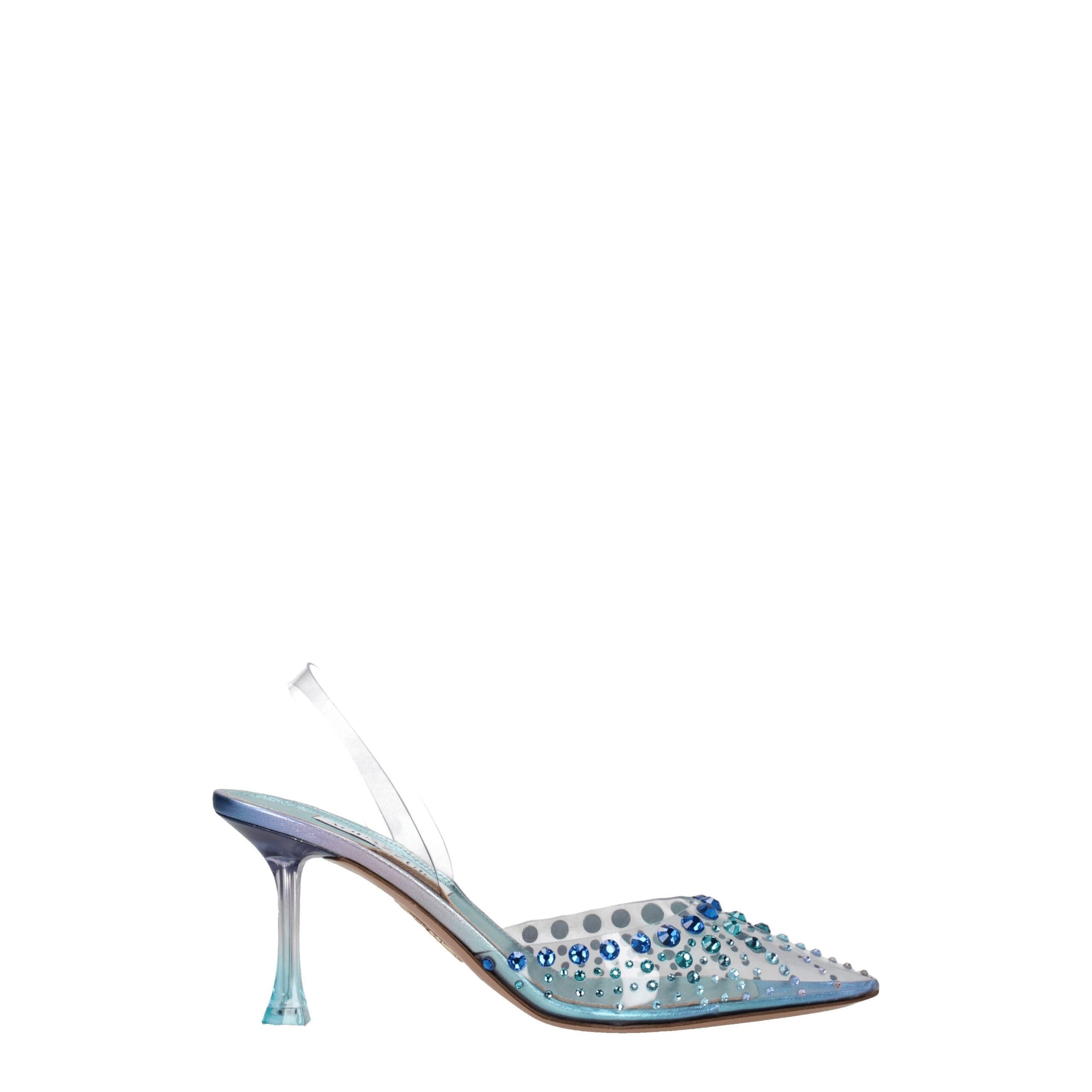 Sandales Aquazzura à talon bleu ciel