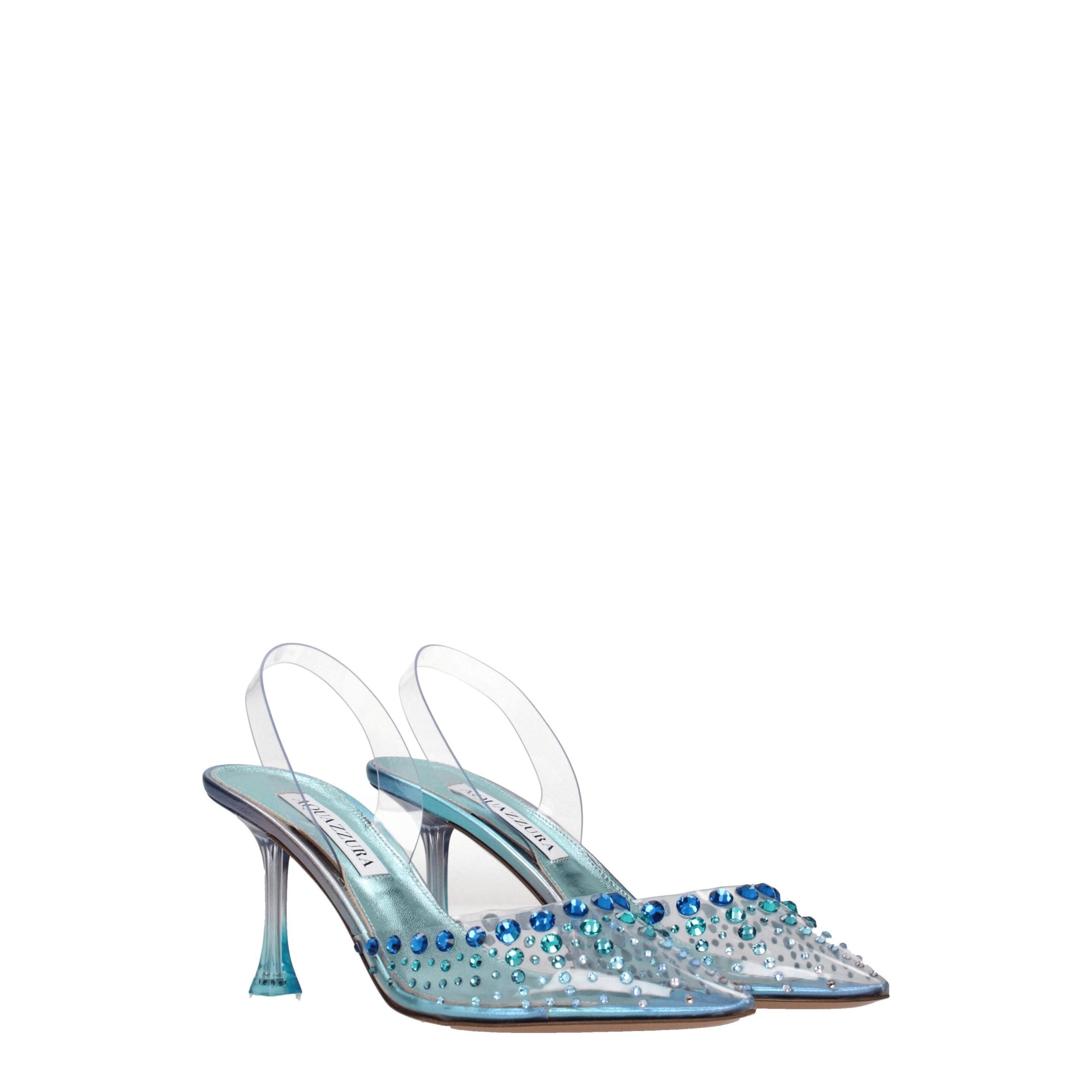 Sandales Aquazzura à talon bleu ciel