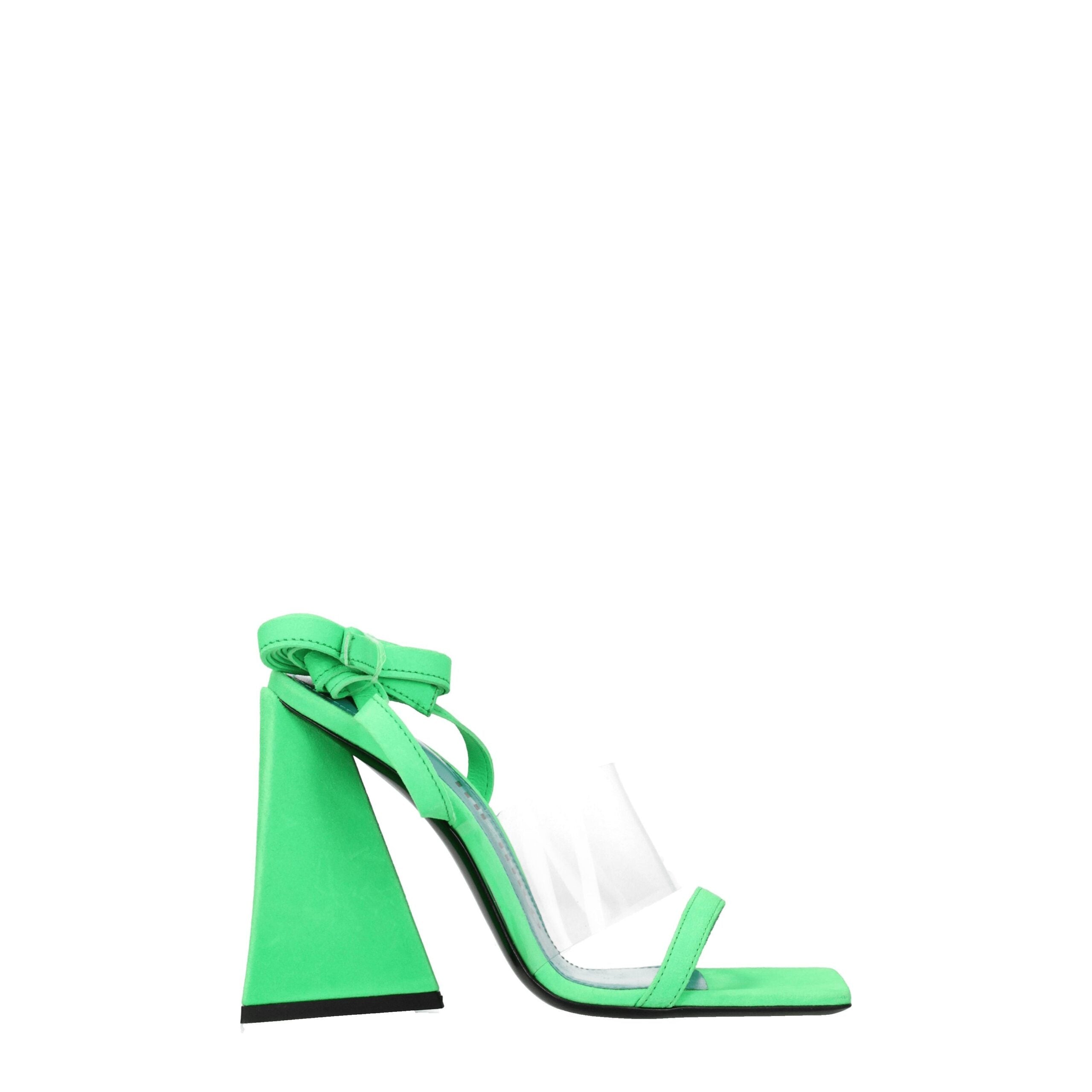 Sandales The Attico transparentes fluo vert