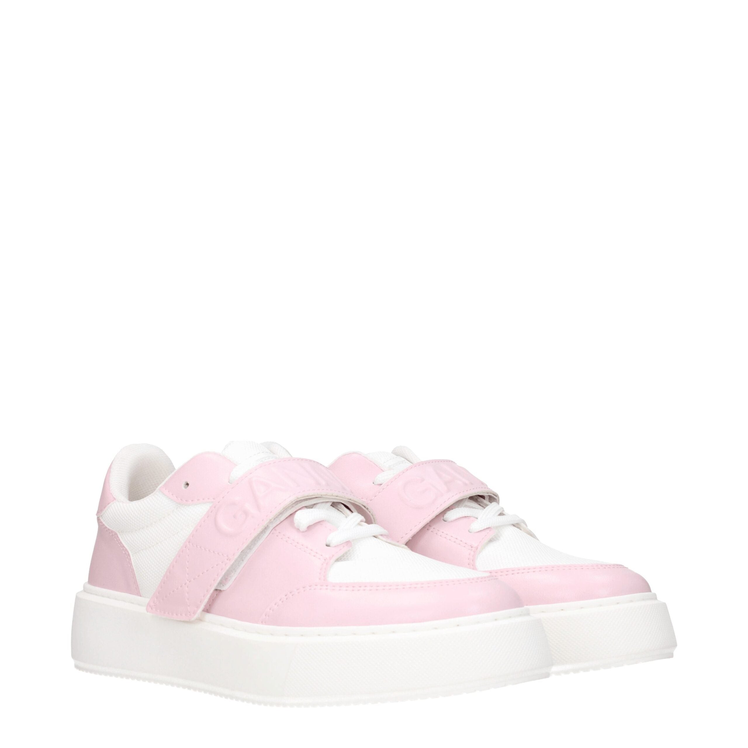 Baskets Ganni en cuir roses