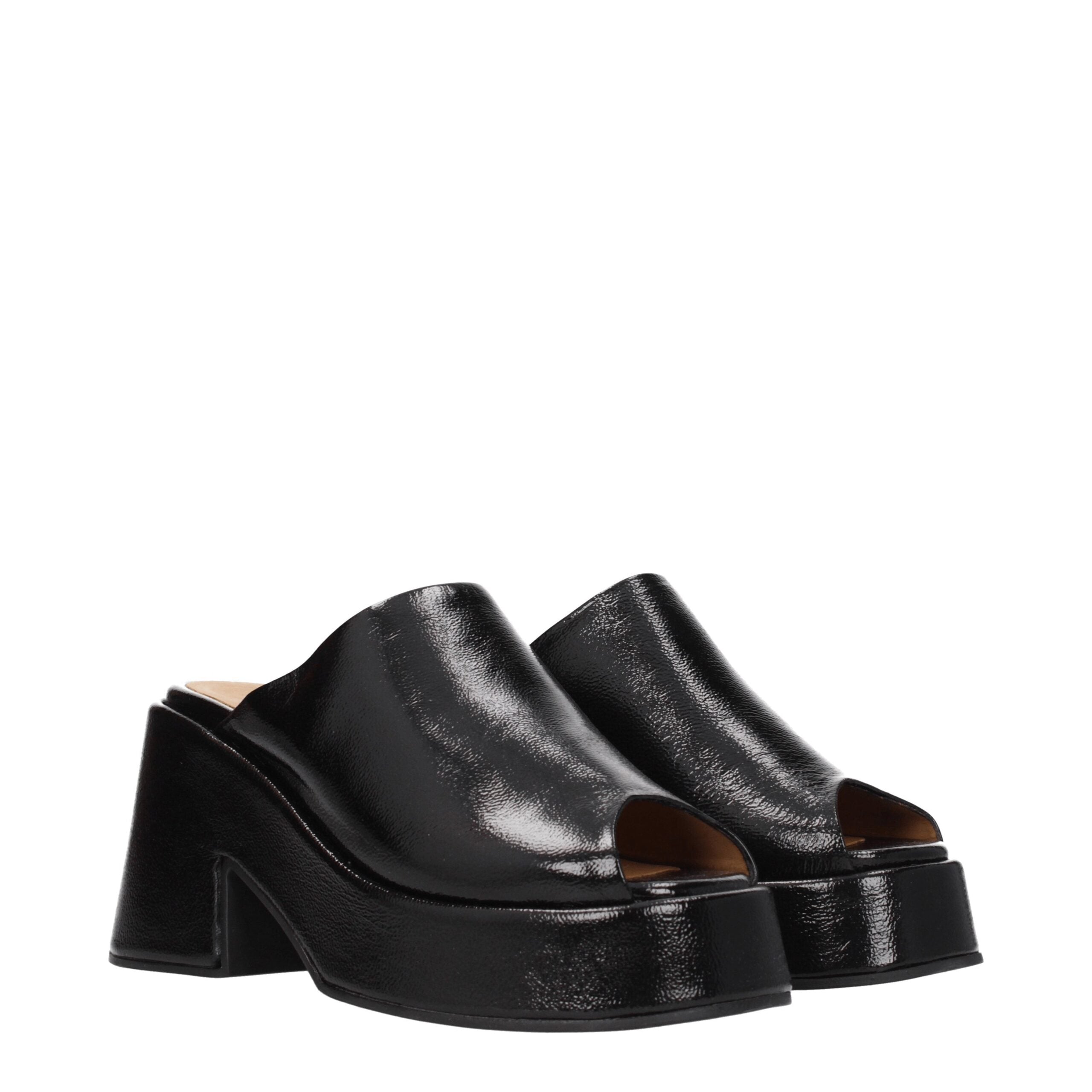Sandales Ganni en cuir noires