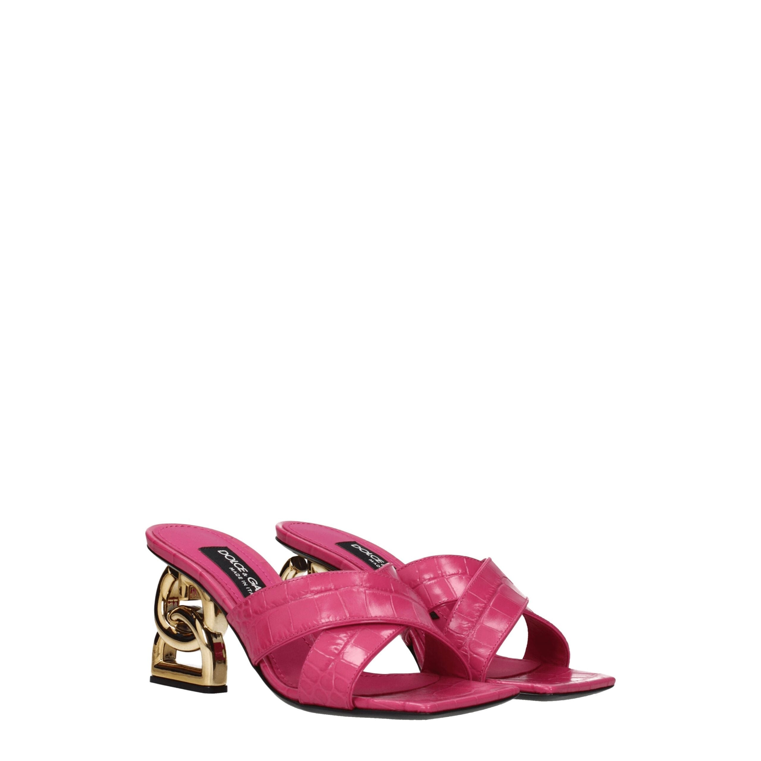 Sandales Dolce&Gabbana en cuir roses
