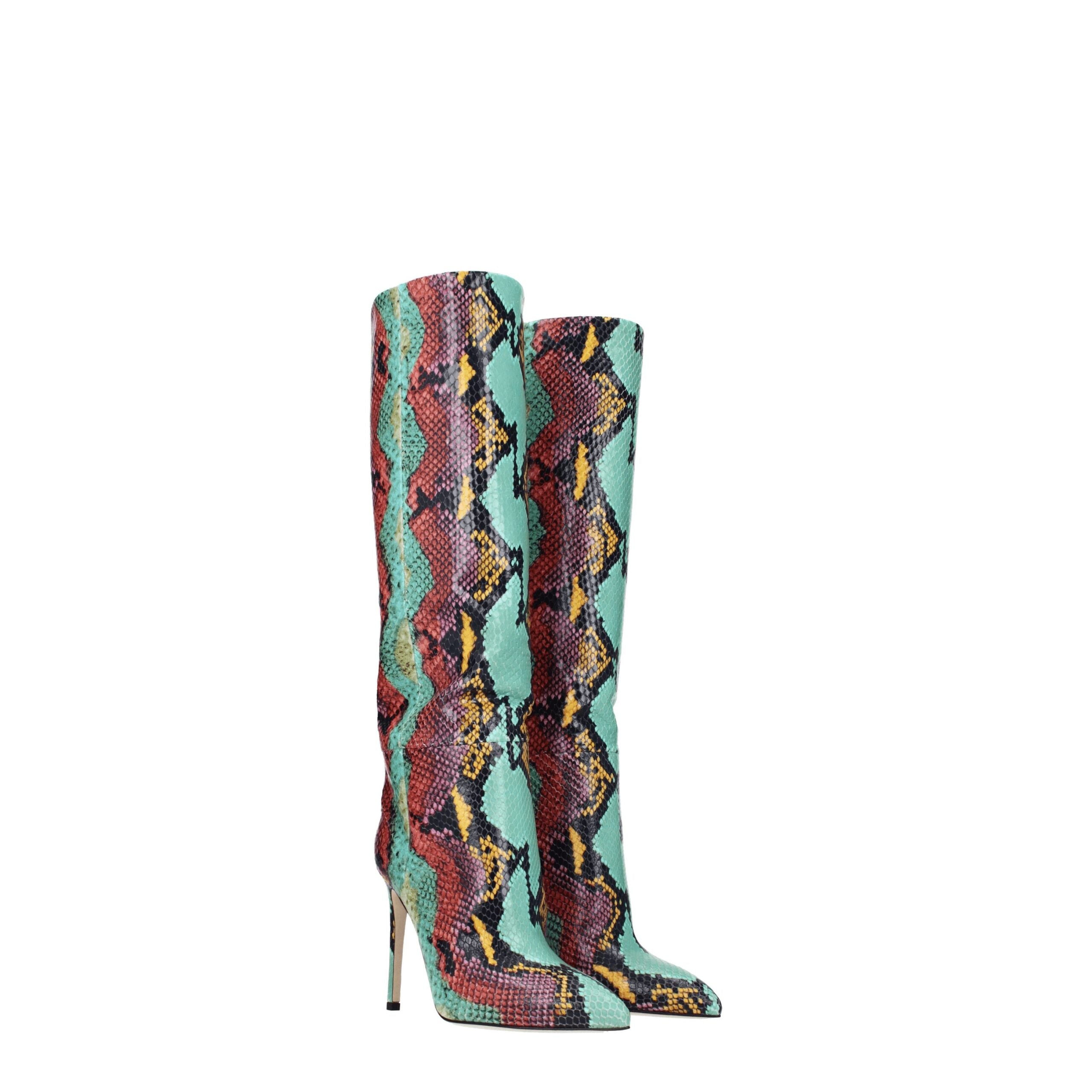 Bottines Paris Texas Python multicolores