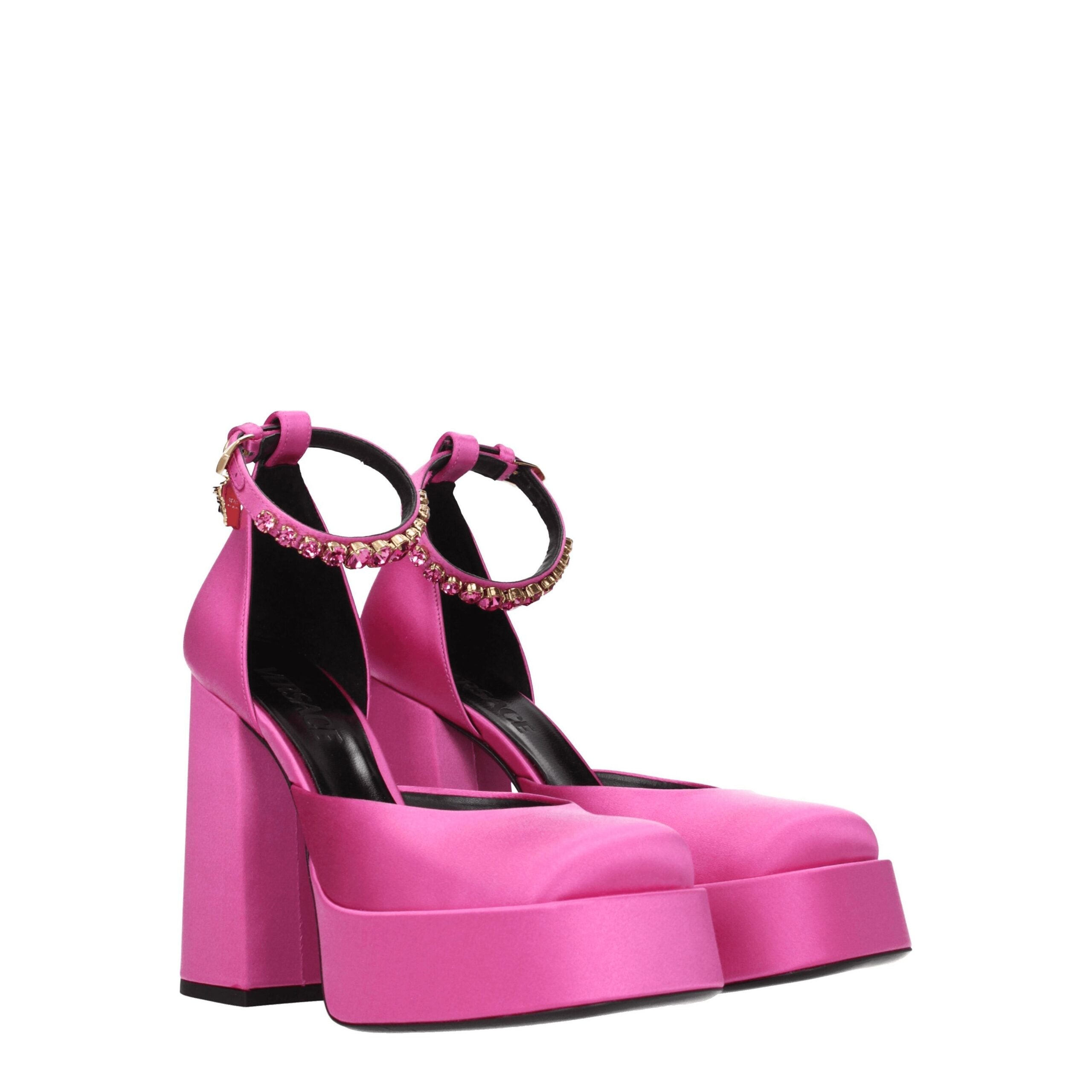 Sandales Versace à talons roses